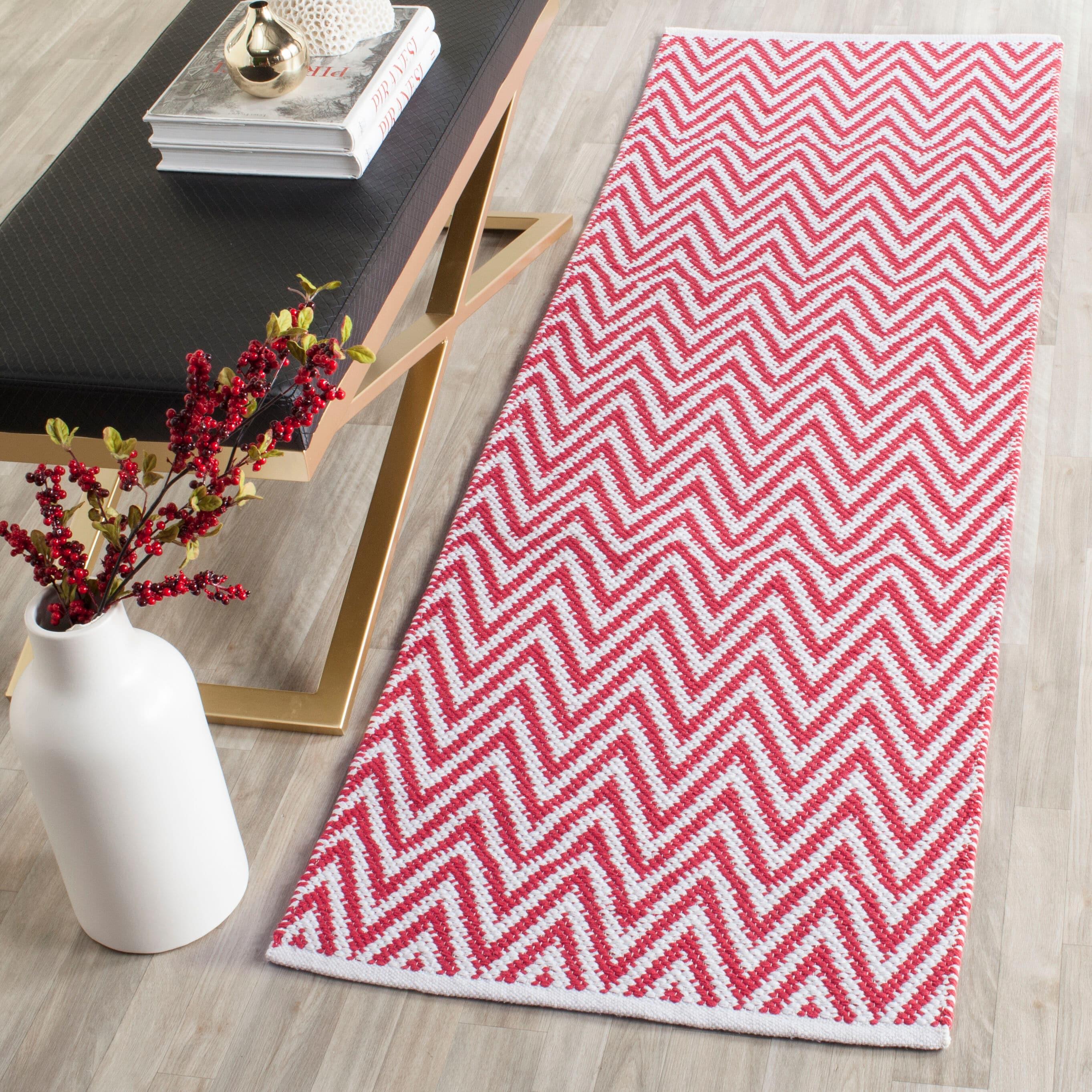 Montauk MTK812 Hand Woven Indoor Runner Rug - Red/Ivory - 2'3"x7' - Safavieh.