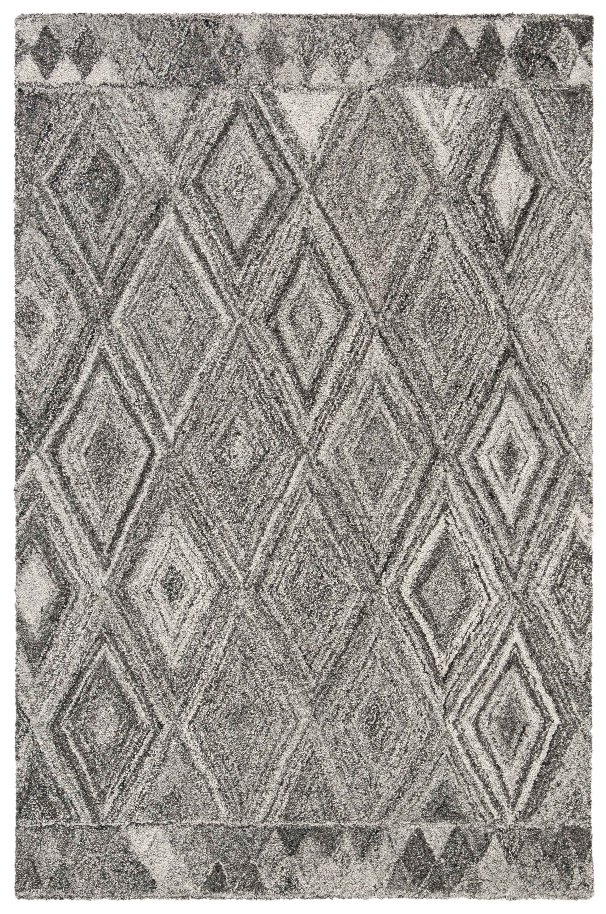 Abstract ABT618 Handmade Indoor Area Rug - Grey/Black - 4'x6' - Safavieh