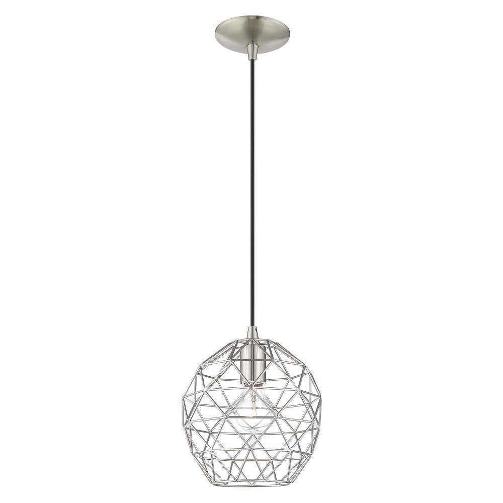 Livex Lighting Geometric Shade 1 - Light Pendant in  Brushed Nickel