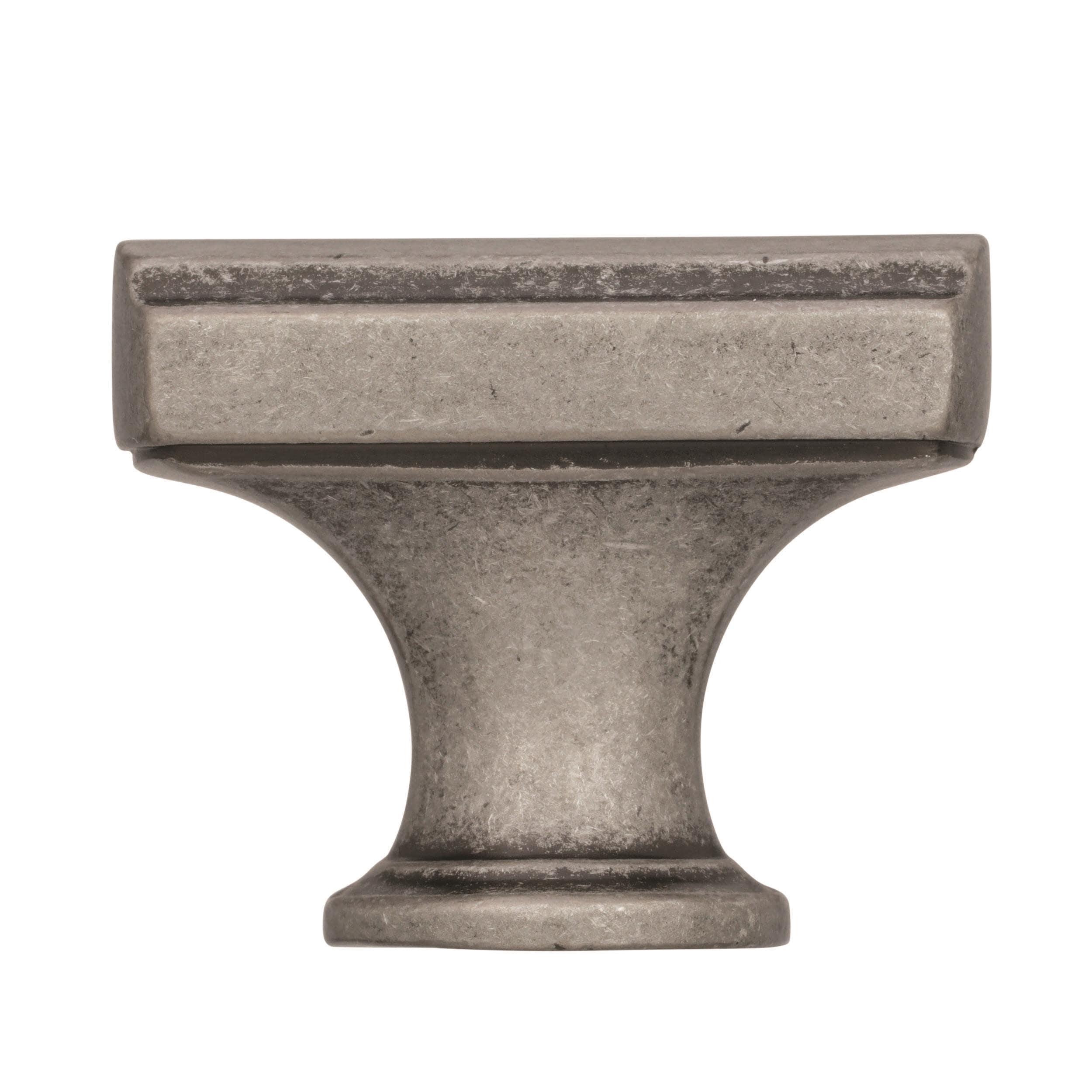 Amerock Highland Ridge 1-3/8 inch (35mm) Length Aged Pewter Cabinet Knob