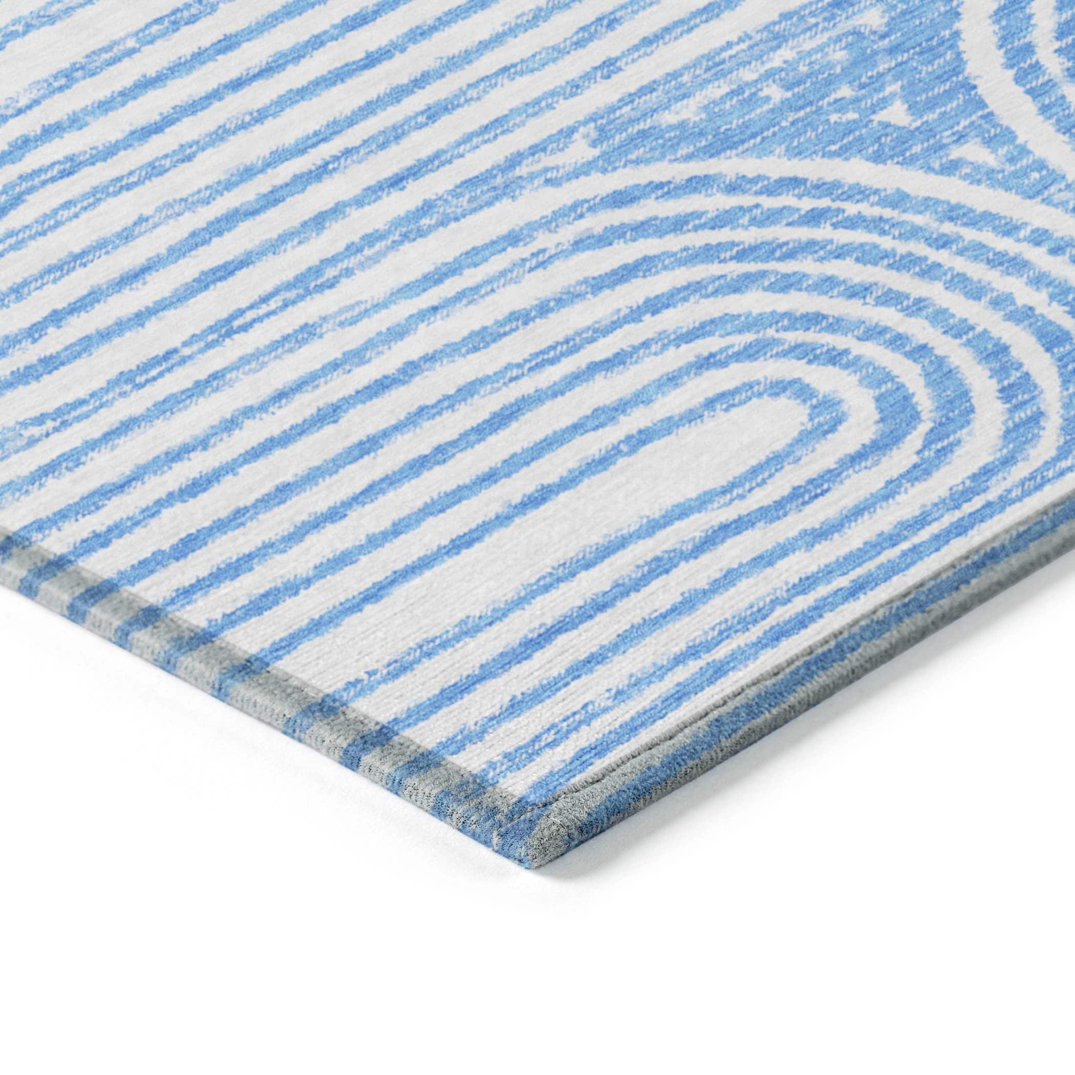 Addison Rugs Chantille ACN540 Blue 2'6" x 3'10" Indoor Outdoor Area Rug, Easy Clean, Machine Washable, Non Shedding, Bedroom, Living Room, Dining Room, Kitchen, Patio Rug