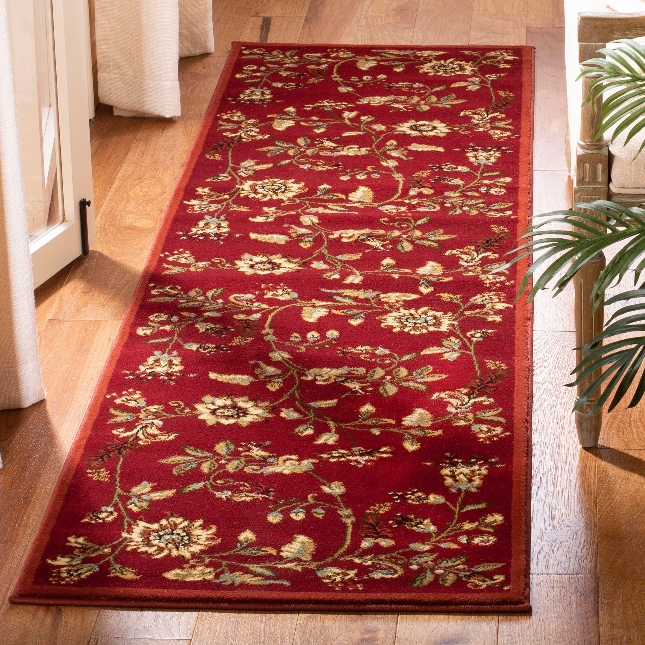 Lyndhurst LNH552 Power Loomed Runner Rug - Red/Multi - 2'3"x8' - Safavieh