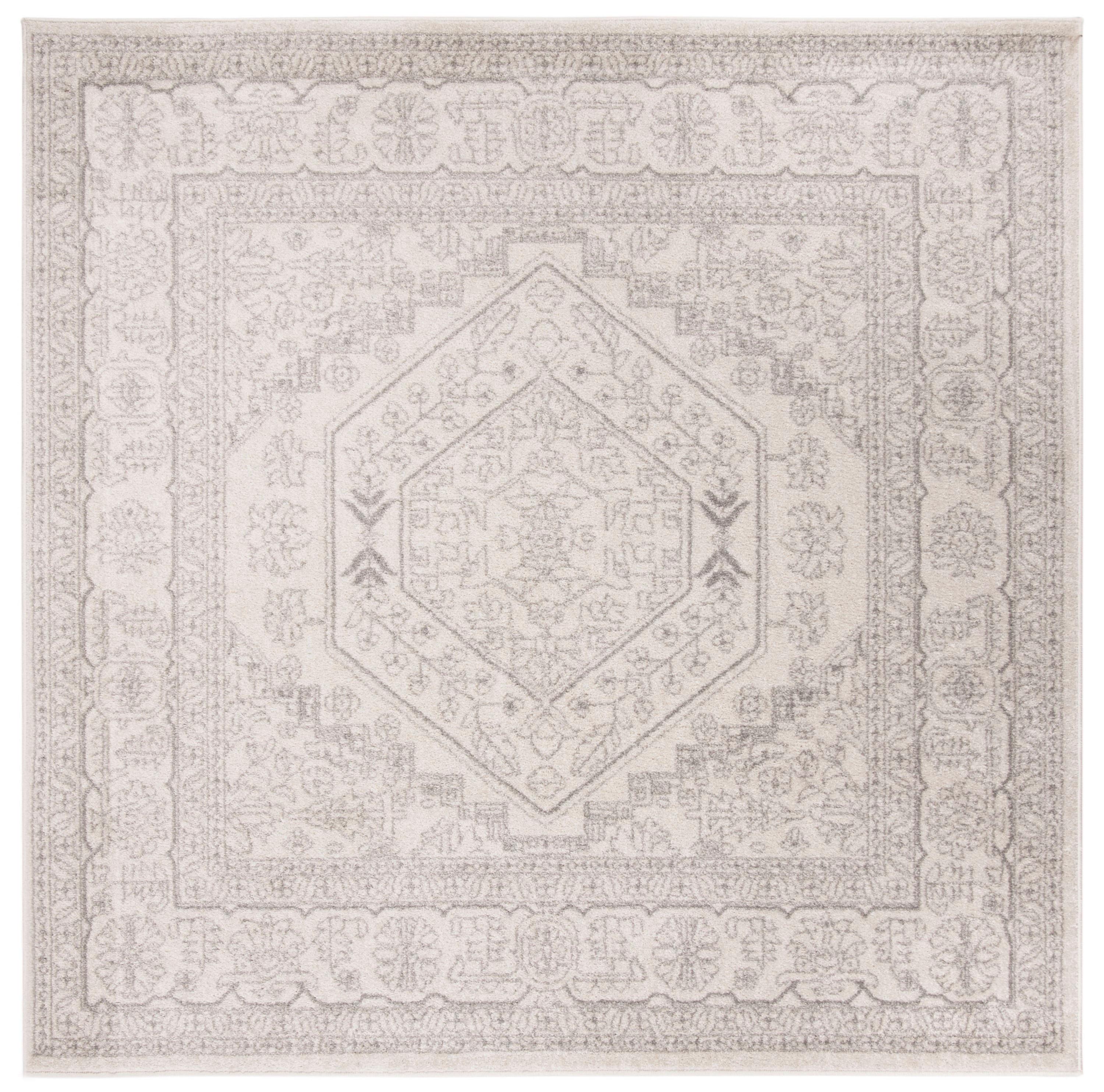 SAFAVIEH Adirondack Xavier Oriental Area Rug, Ivory/Silver, 12' x 12' Square