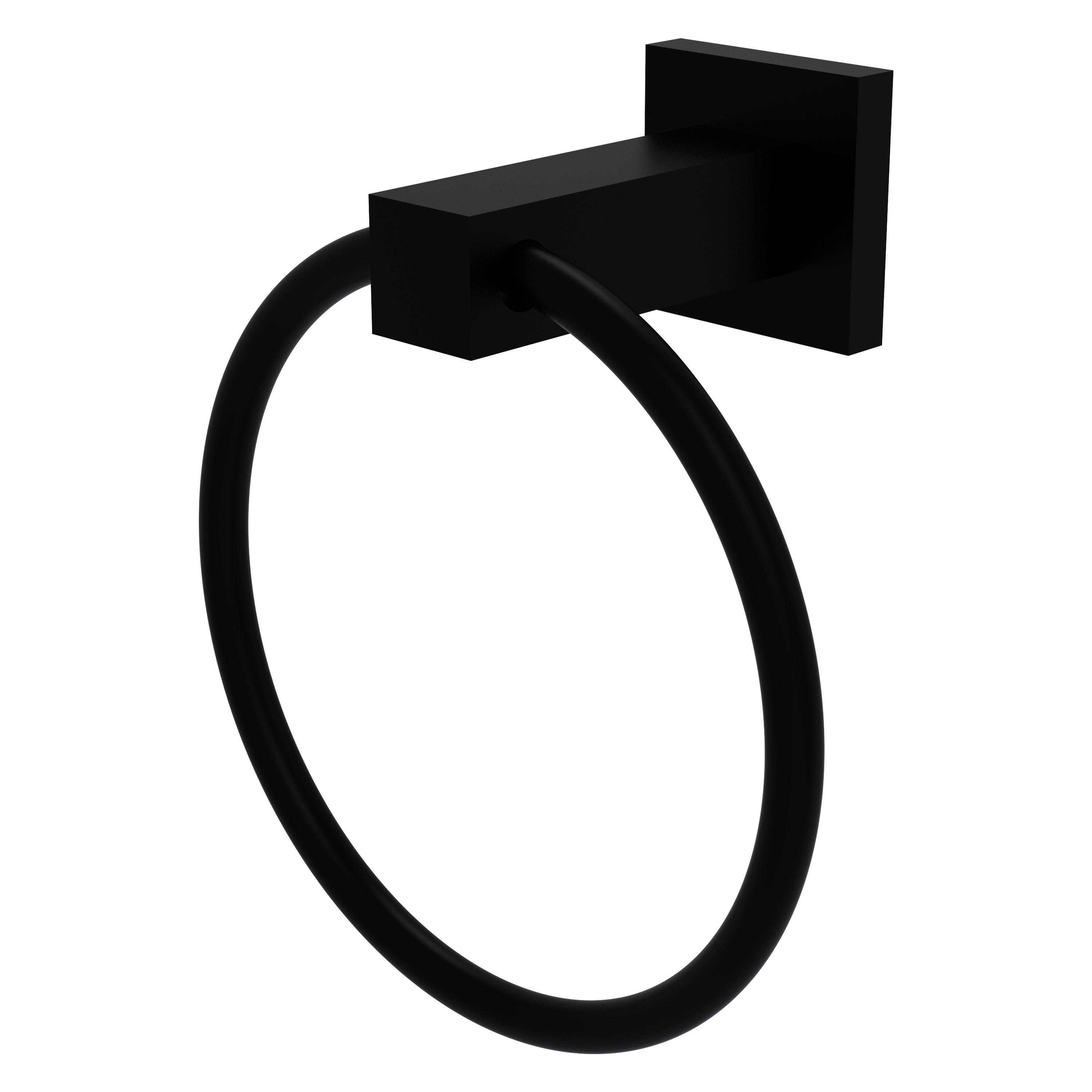 Matte Black Nickel Wall Mounted Towel Ring