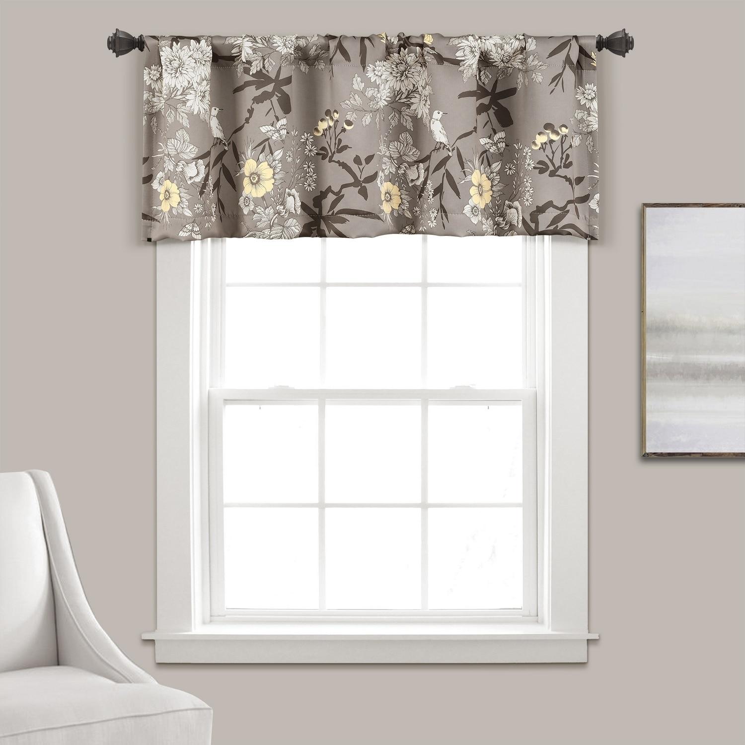 Lush Decor Botanical Garden Floral Tailored 52'' W Window Valance