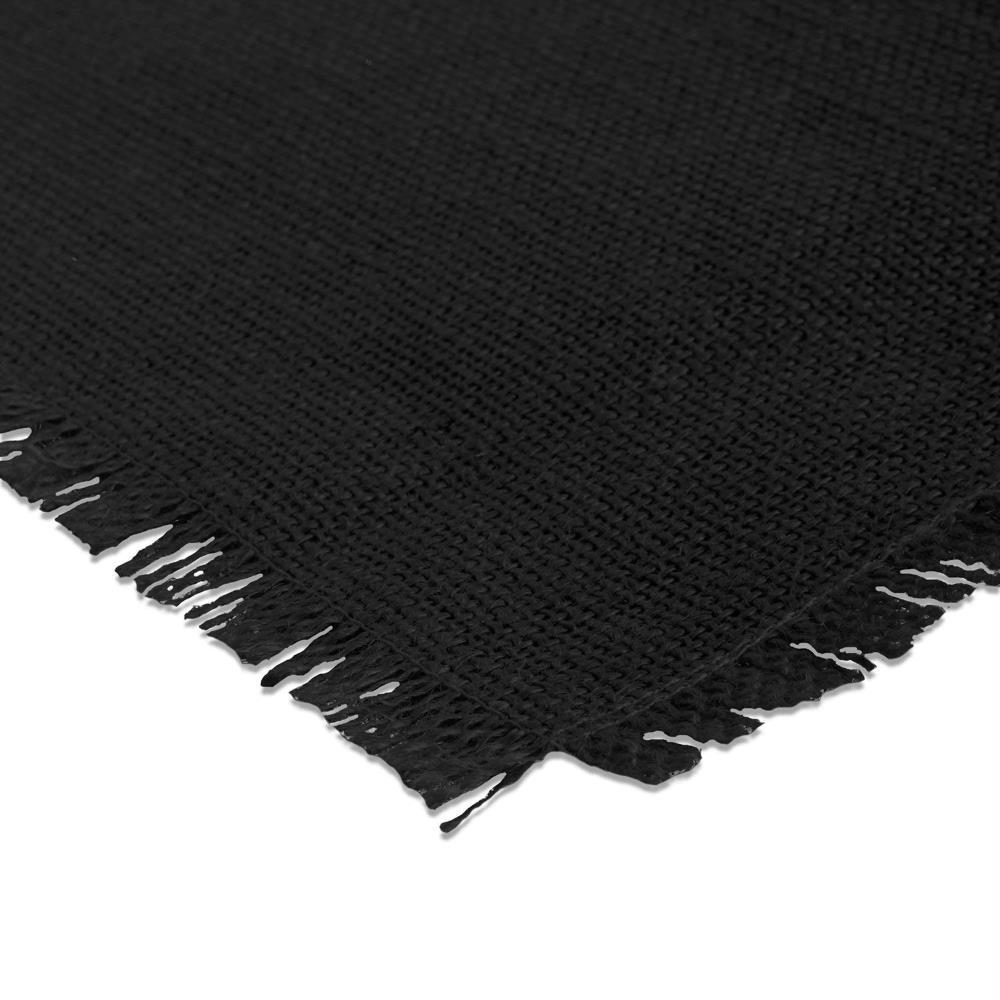 Design Imports Black Jute Table Runner 15X74