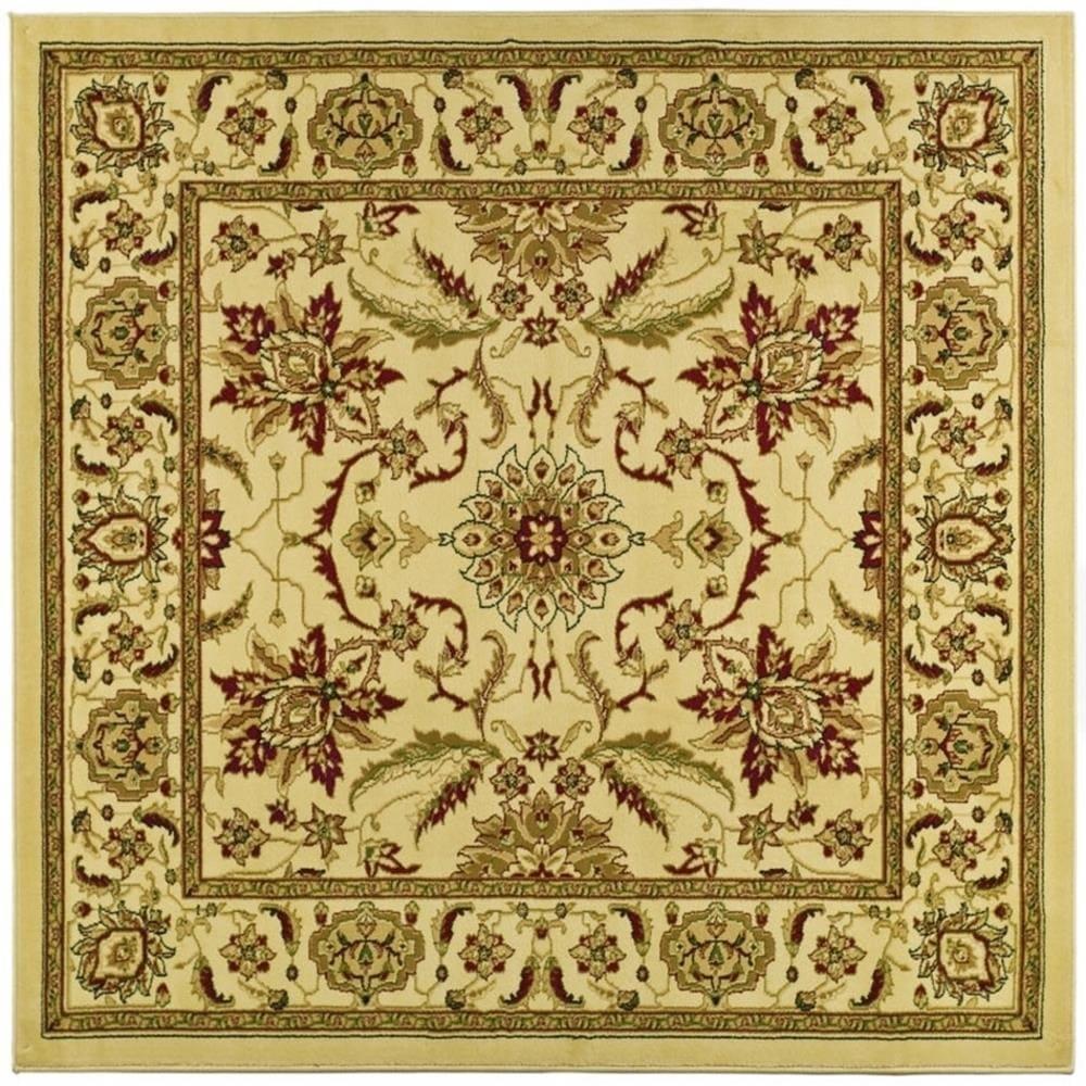 Lyndhurst LNH216 Power Loomed Area Rug - Ivory/Ivory - 6'x6' - Safavieh.