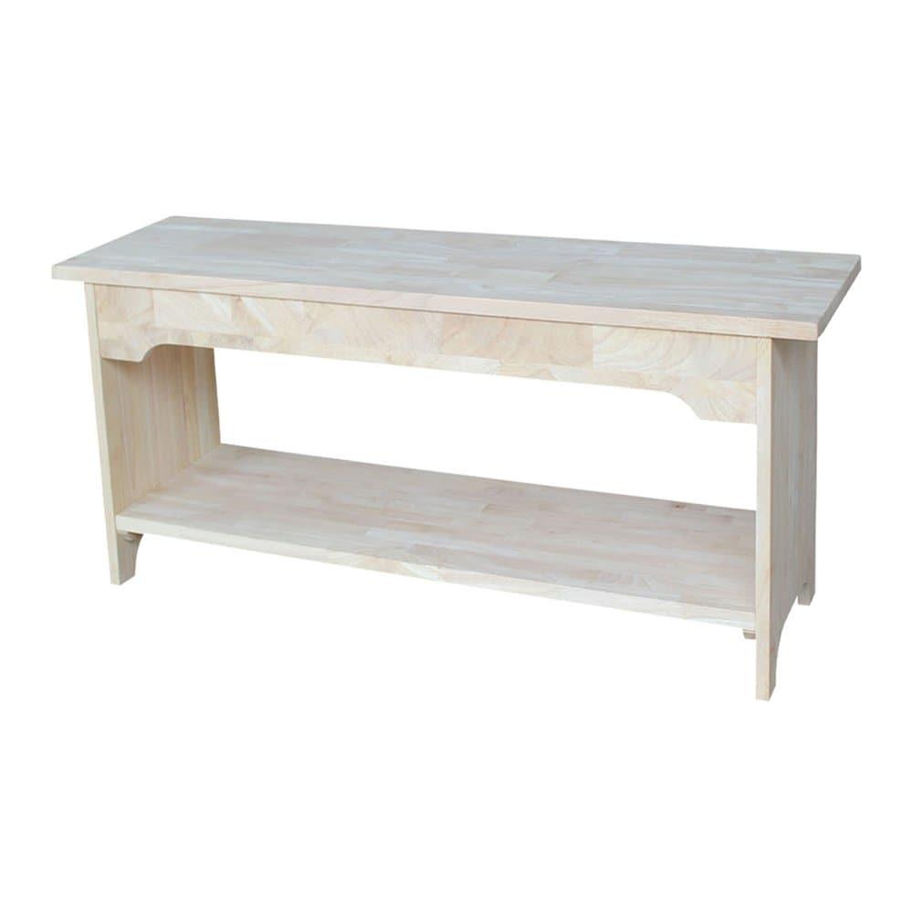 Brookstone Bench Unfinished - International Concepts