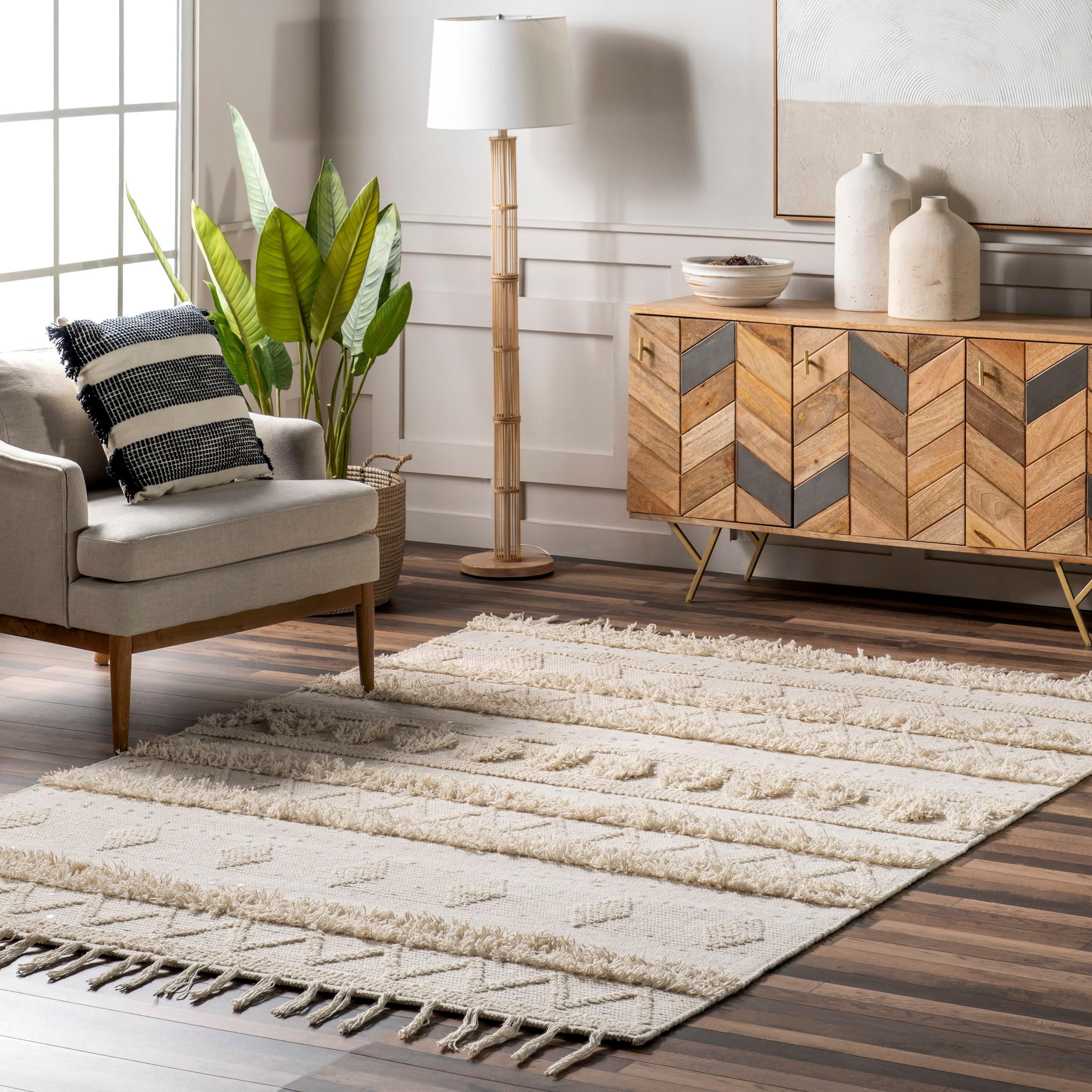 Nuloom Chandy Textured Wool Area Rug, 12' x 15', Cream