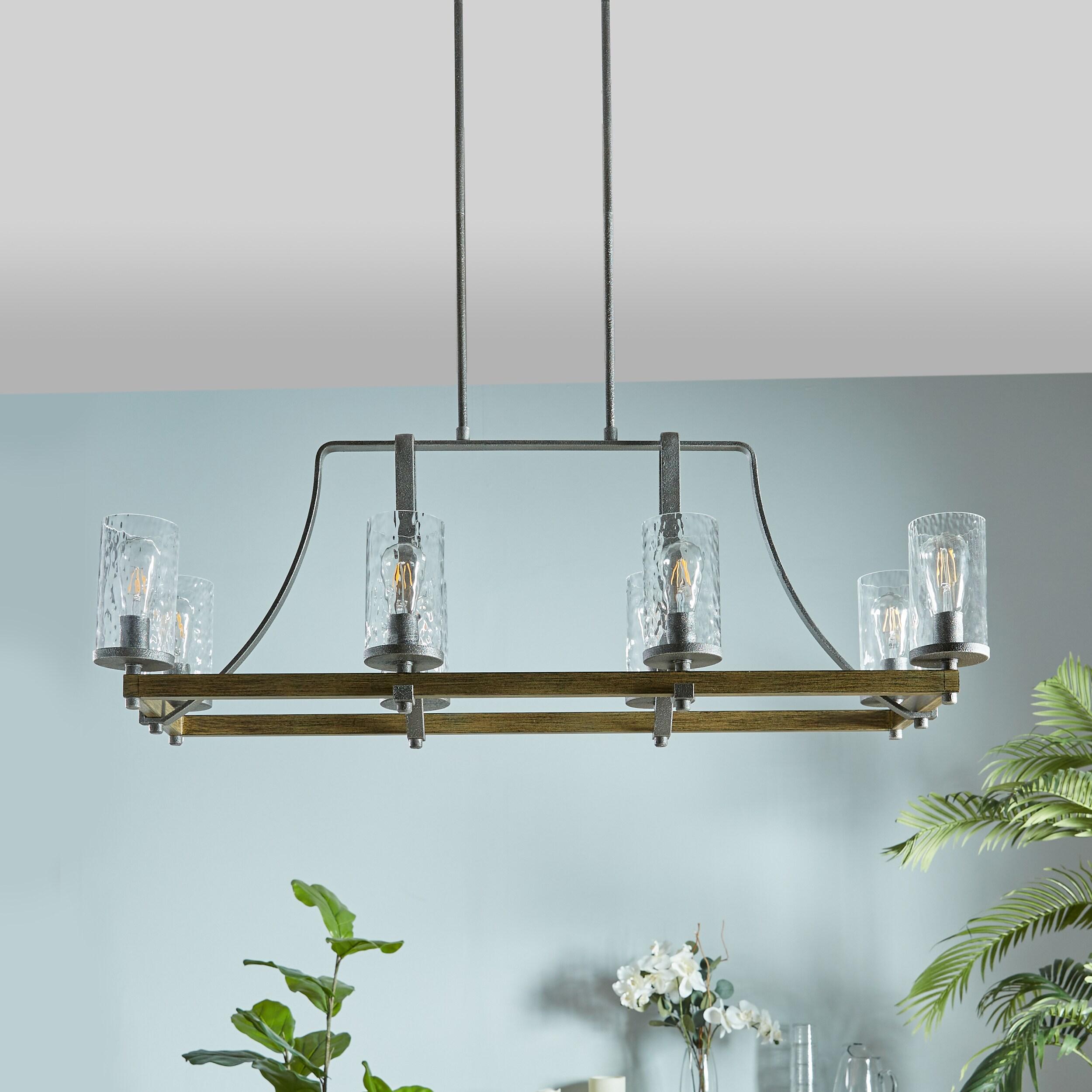 Steffens Wood & Iron Linear Chandelier (46")