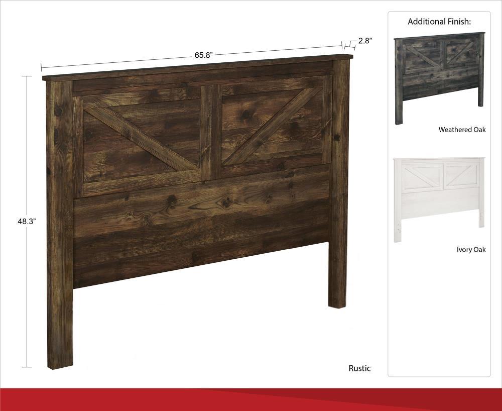 Farmington Queen Headboard, Rustic