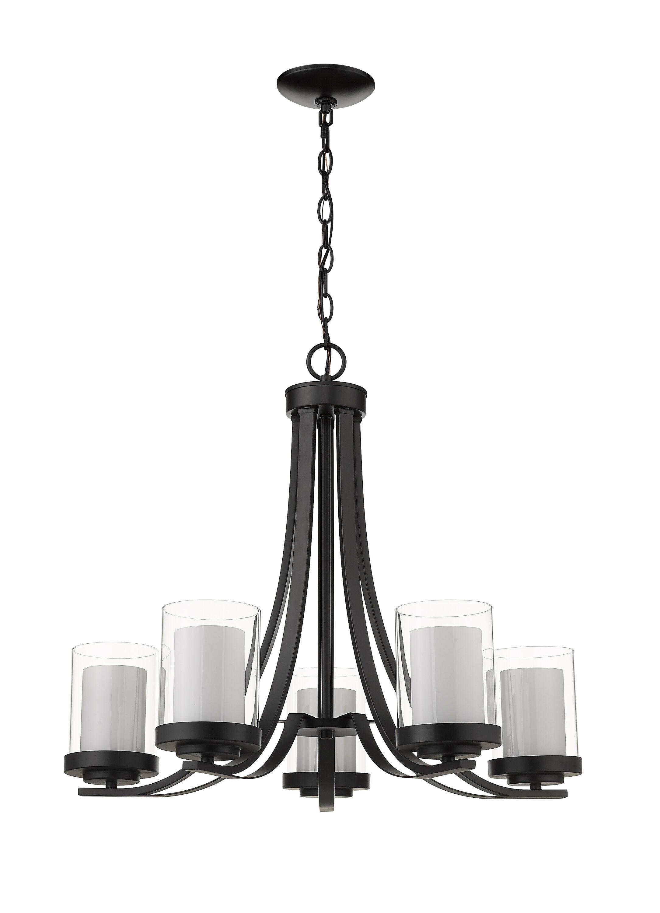 Z-Lite Willow 5 - Light Chandelier in  Matte Black