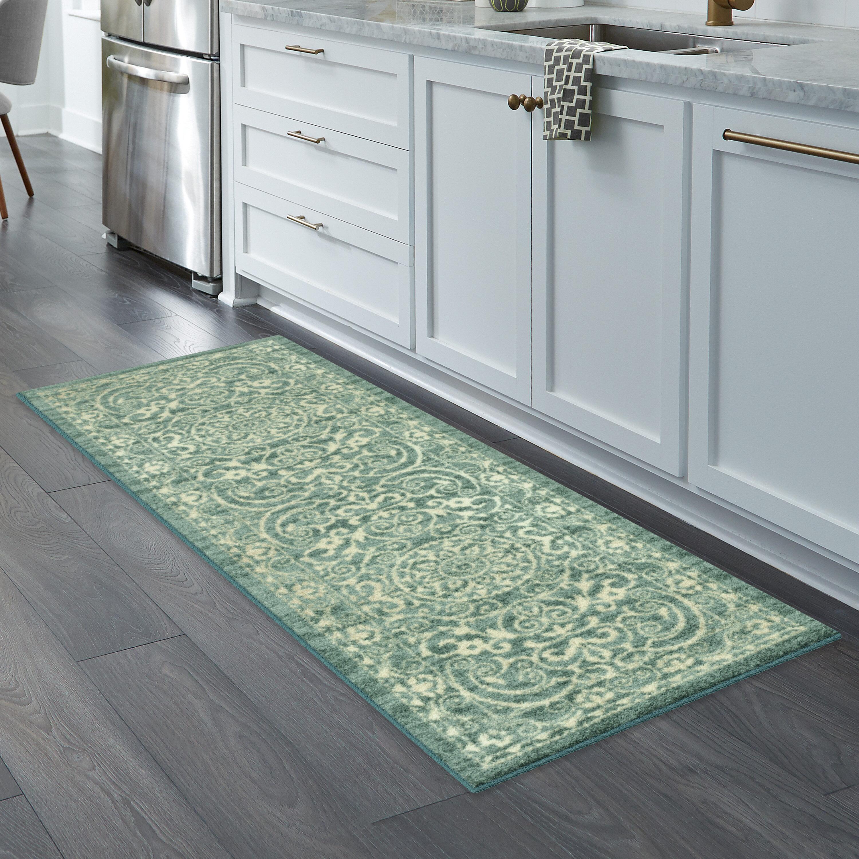 Charlton Home® Dreyfuss Light Spa/Turquoise/Ivory Rug