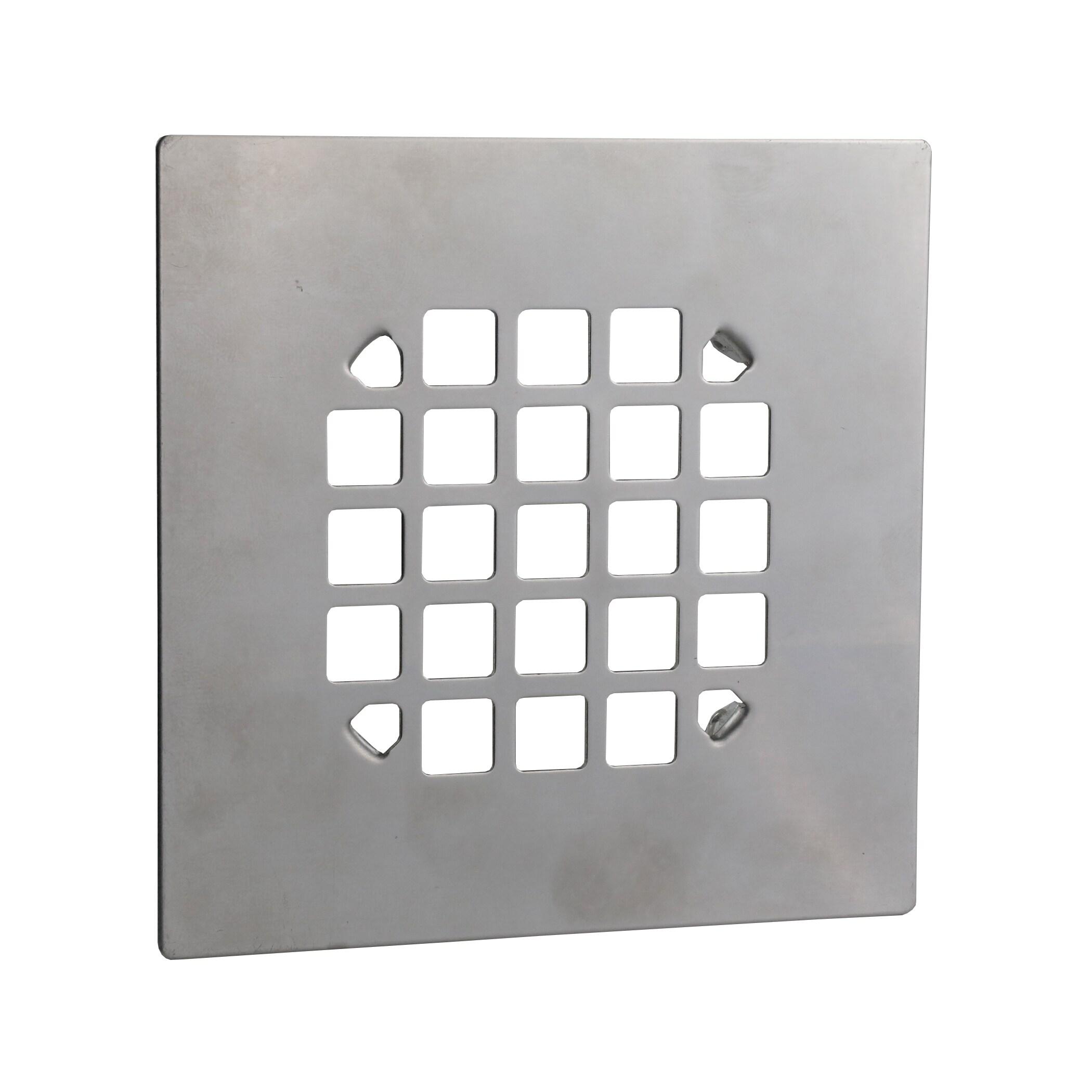 4010171 DRAIN COVER SQR SNP CHR Danco 4-1/4 in. Chrome Gray Square Drain Cover (Pack of 1)