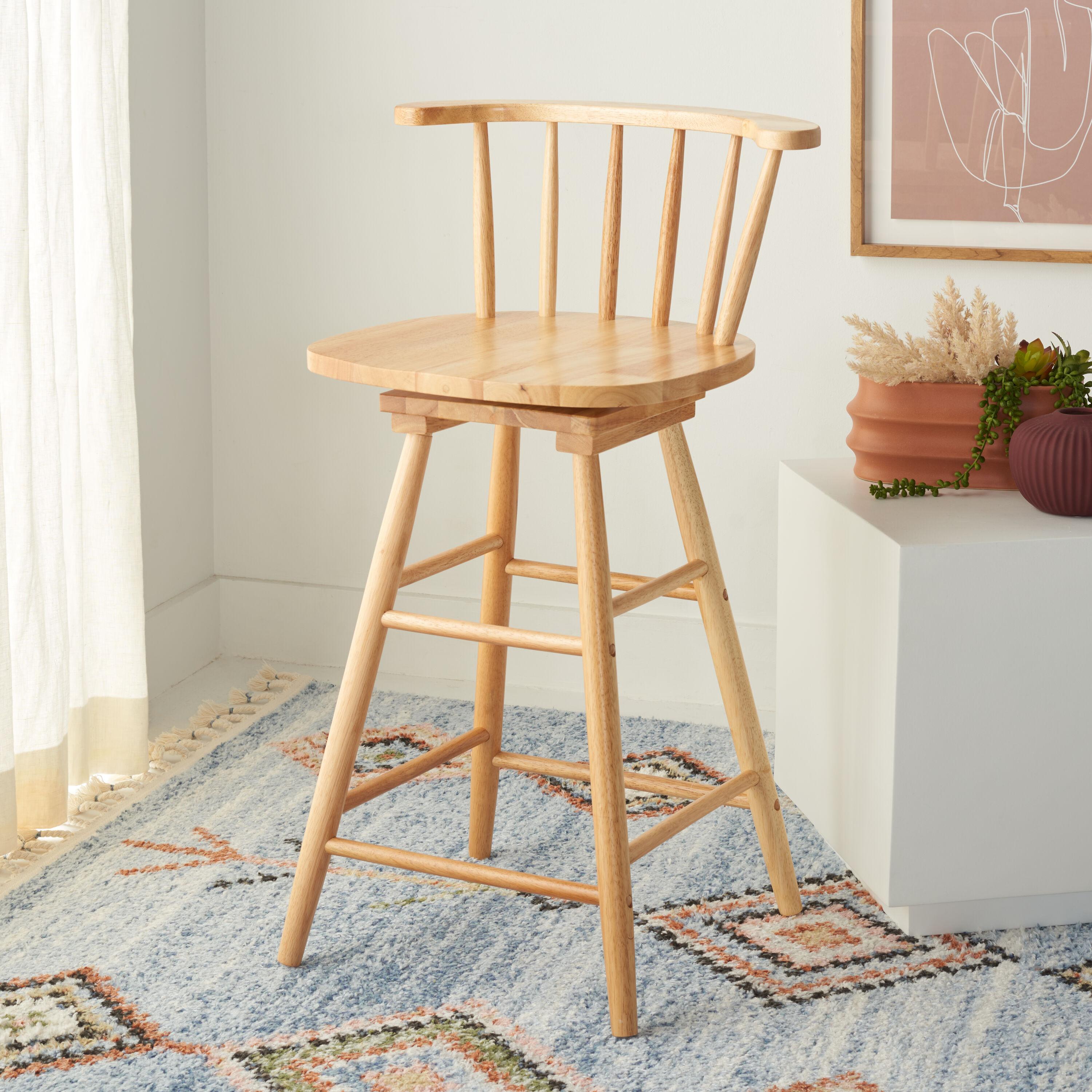 Ray Swivel Counter Stool - Natural - Safavieh