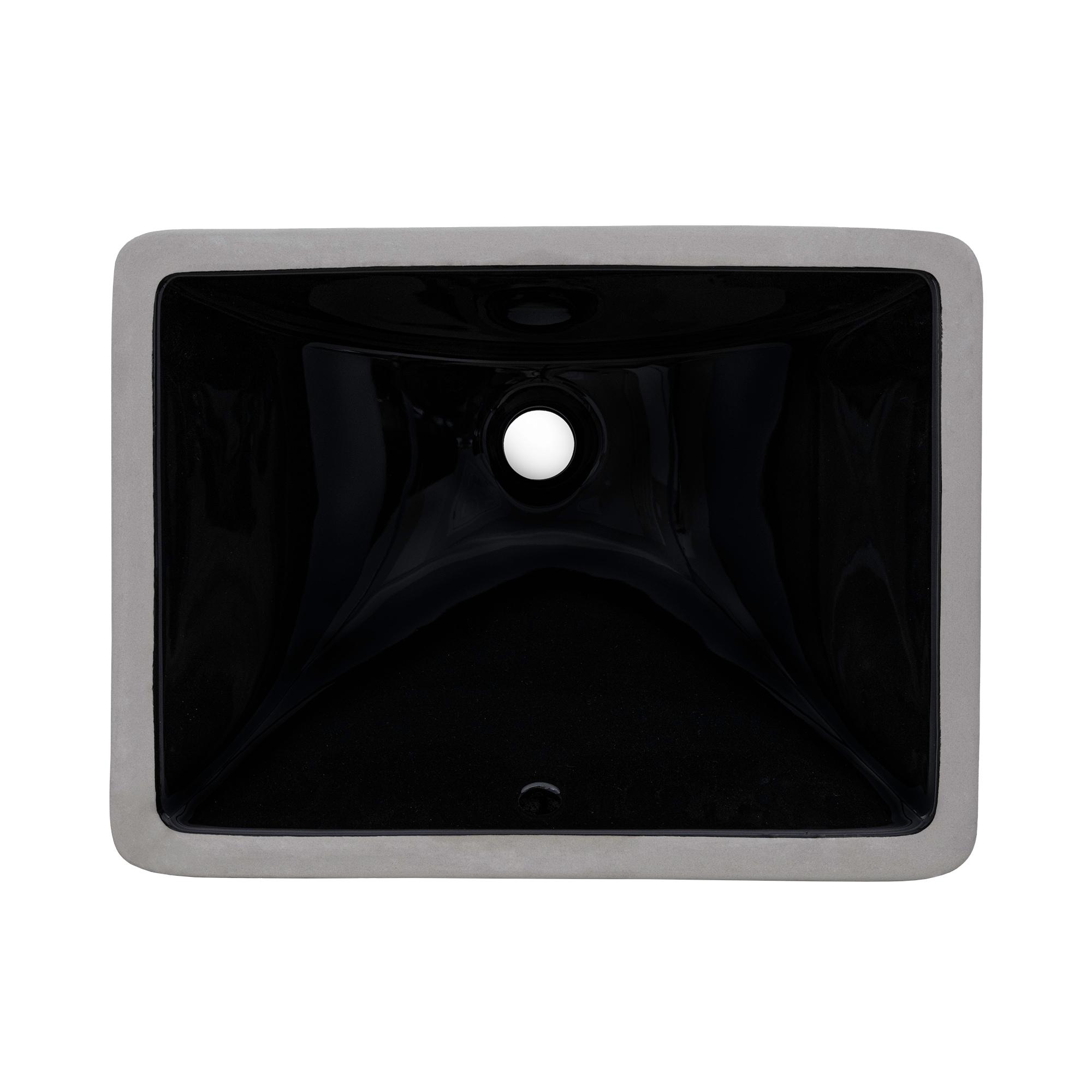 Ruvati 17 x 12 inch Undermount Bathroom Rectangular Porcelain Ceramic Sink with Overflow