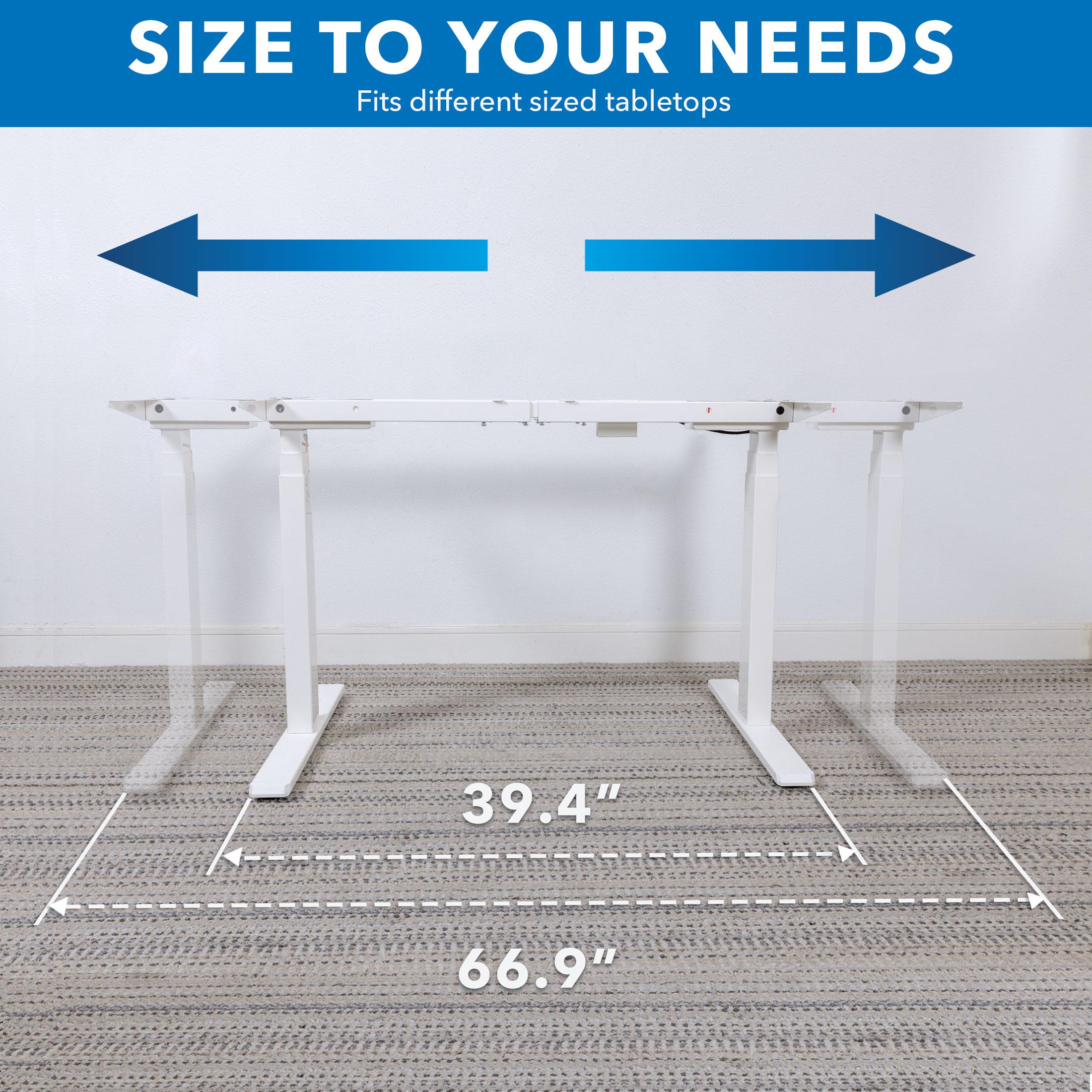 Mount It Dual-Motor, 3-Stage Electric Standing Desk Frame