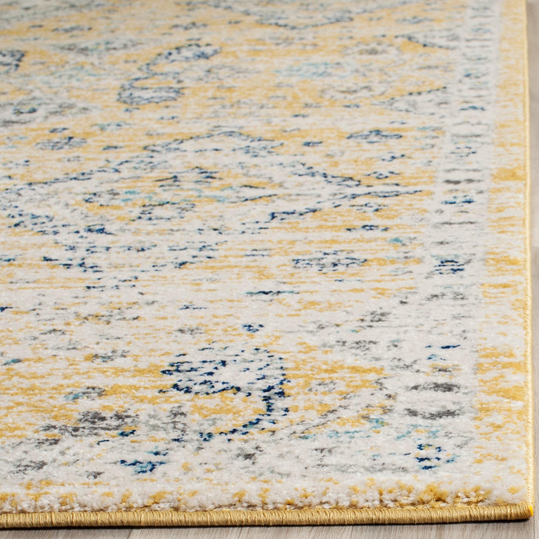 Evoke EVK224 Power Loomed Area Rug - Gold/Ivory - 4'x6' - Safavieh.