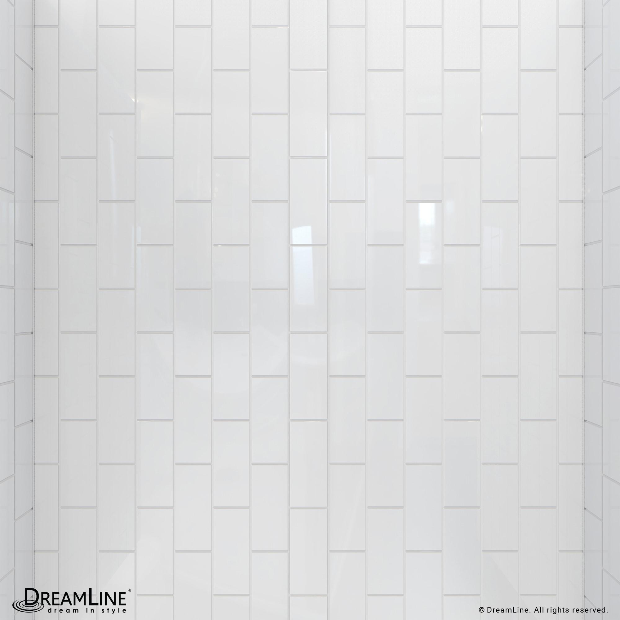 60" W x 34" D x 78" H Semi-Frameless Rectangle Shower Kit