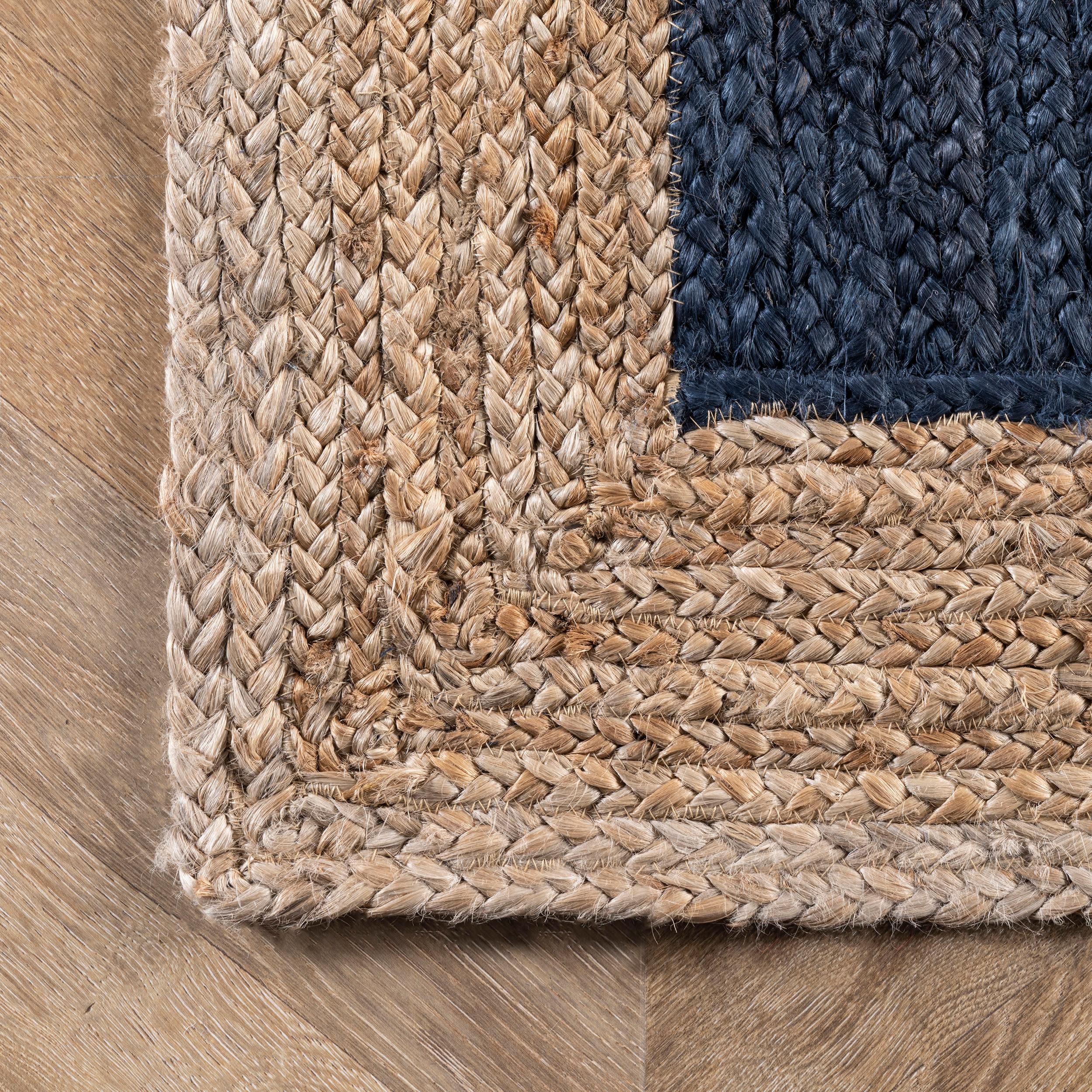 nuLOOM Eleonora Casual Jute Navy 8' x 10' Farmhouse Area Rug