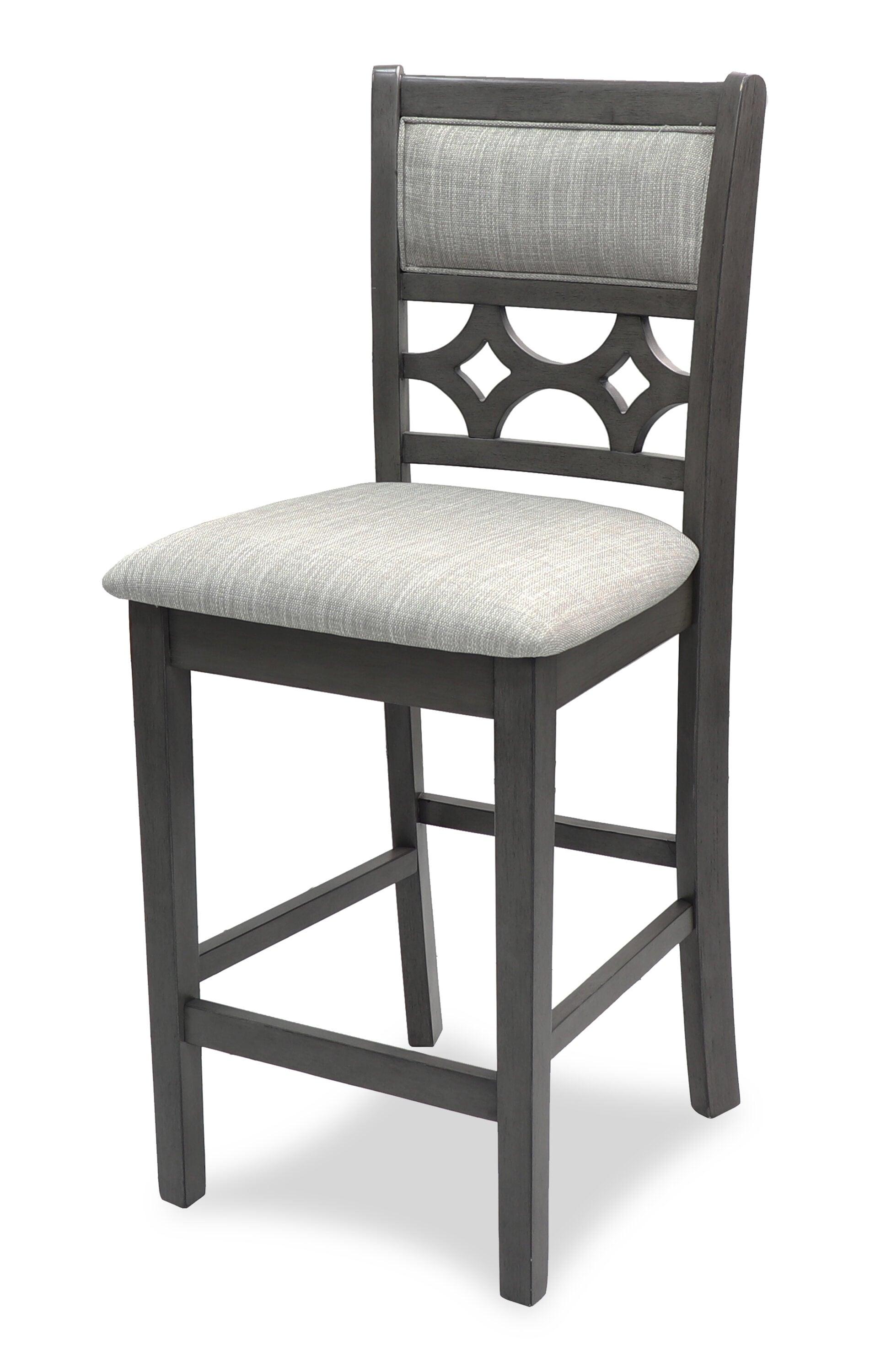 New Classic Furniture Mitchell 5-Piece Transitional Wood Counter Set in Gray