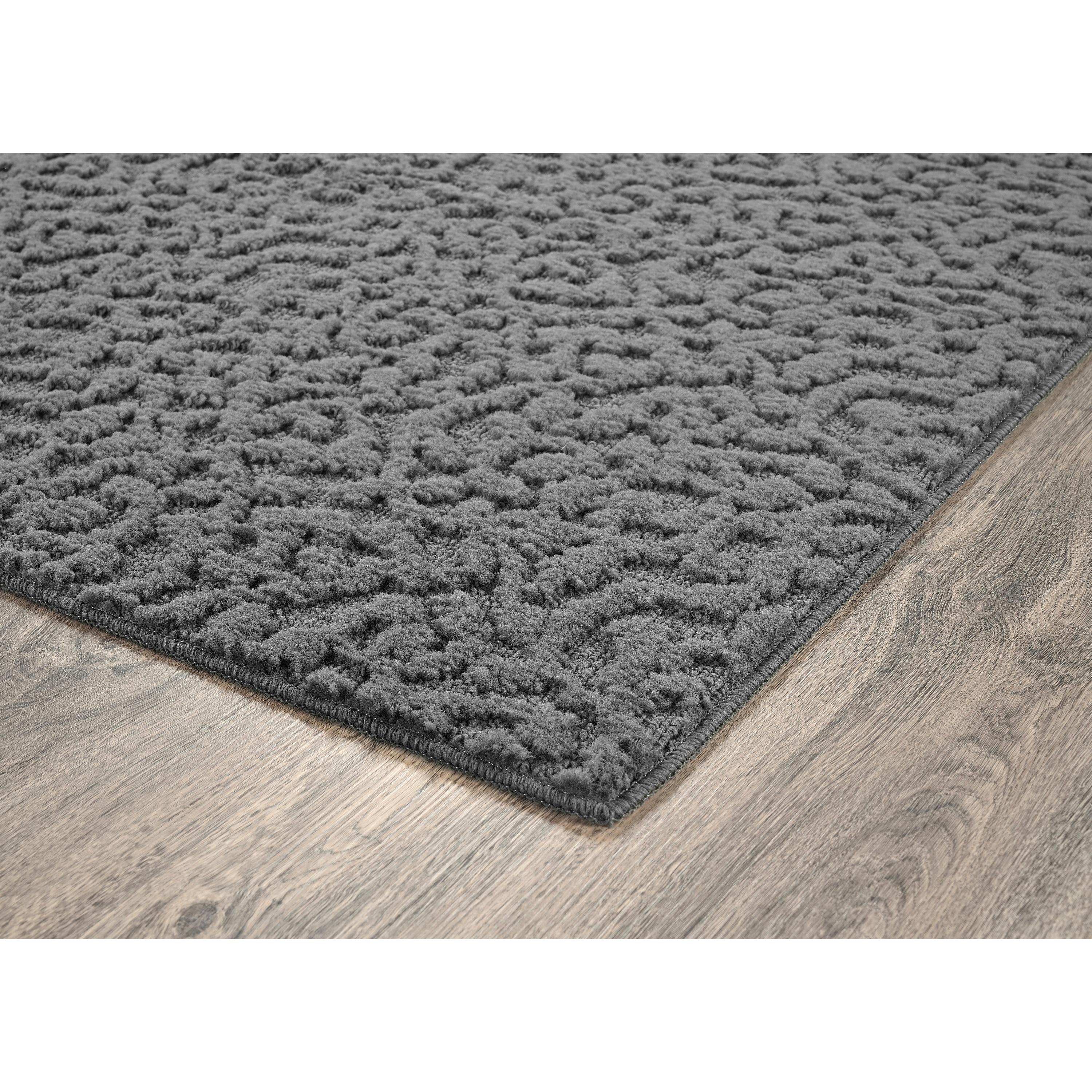 Garland Rug Ivy Polypropylene Cinder Gray Indoor Area Rug, 6' x 9'