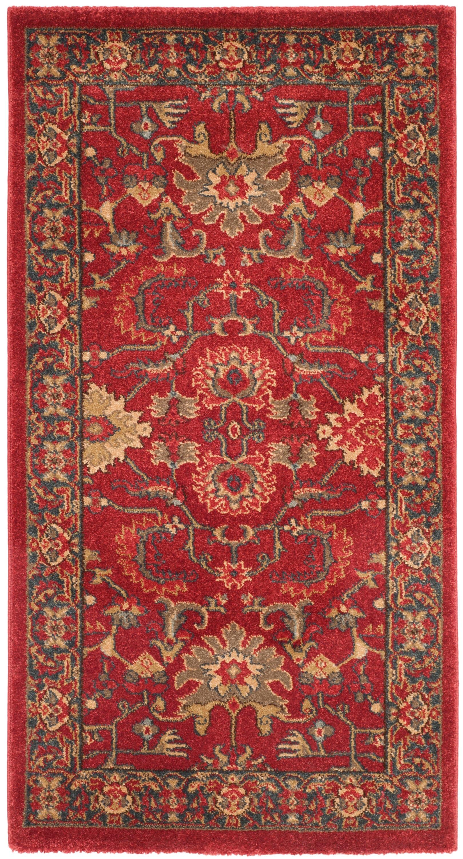 Mahal MAH693 Power Loomed Indoor Accent Rug - Red/Navy - 2'2"x4' - Safavieh