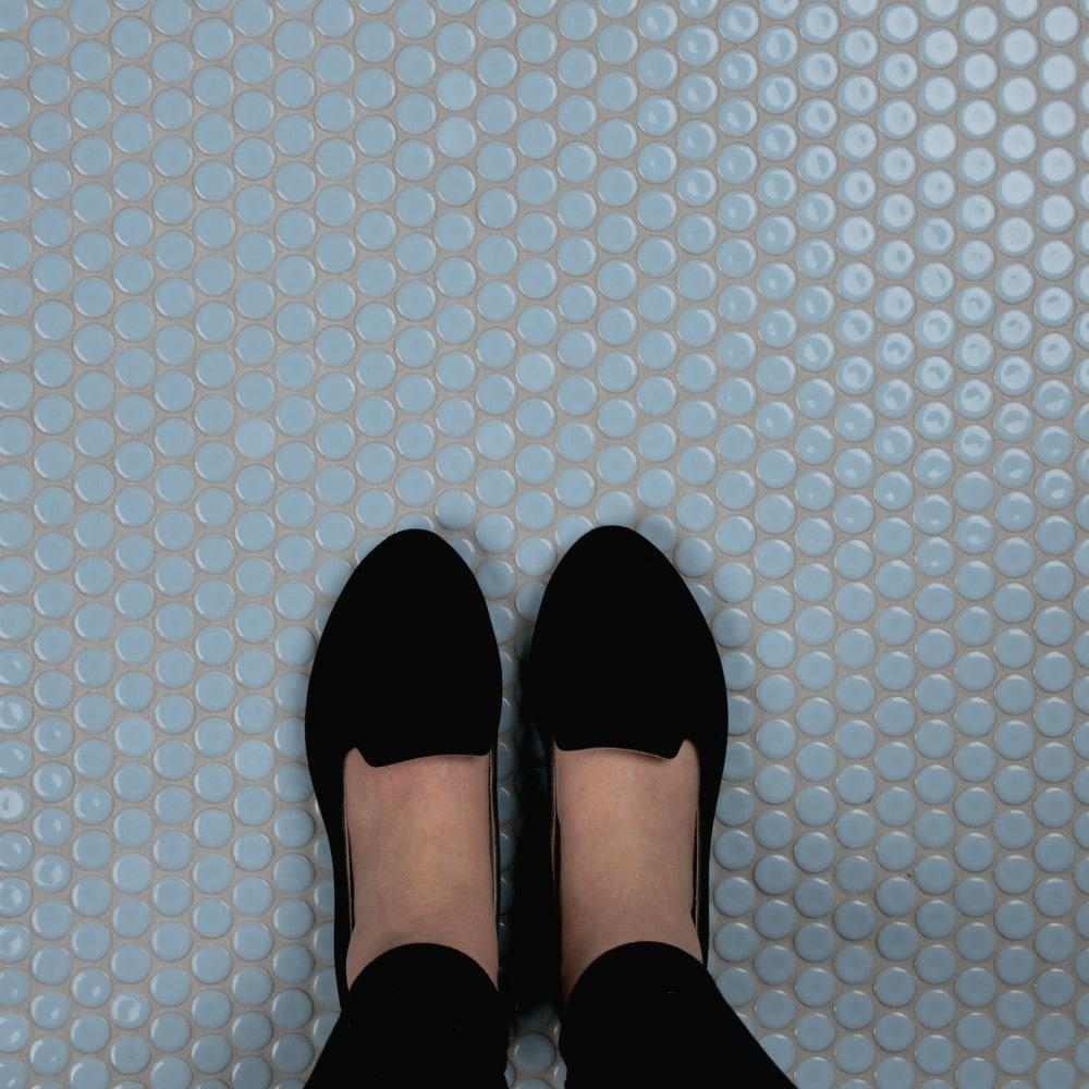 Merola Tile Hudson Penny Round 11-7/8 " x 12-5/8 " Porcelain Mosaic Floor and Wall Tile