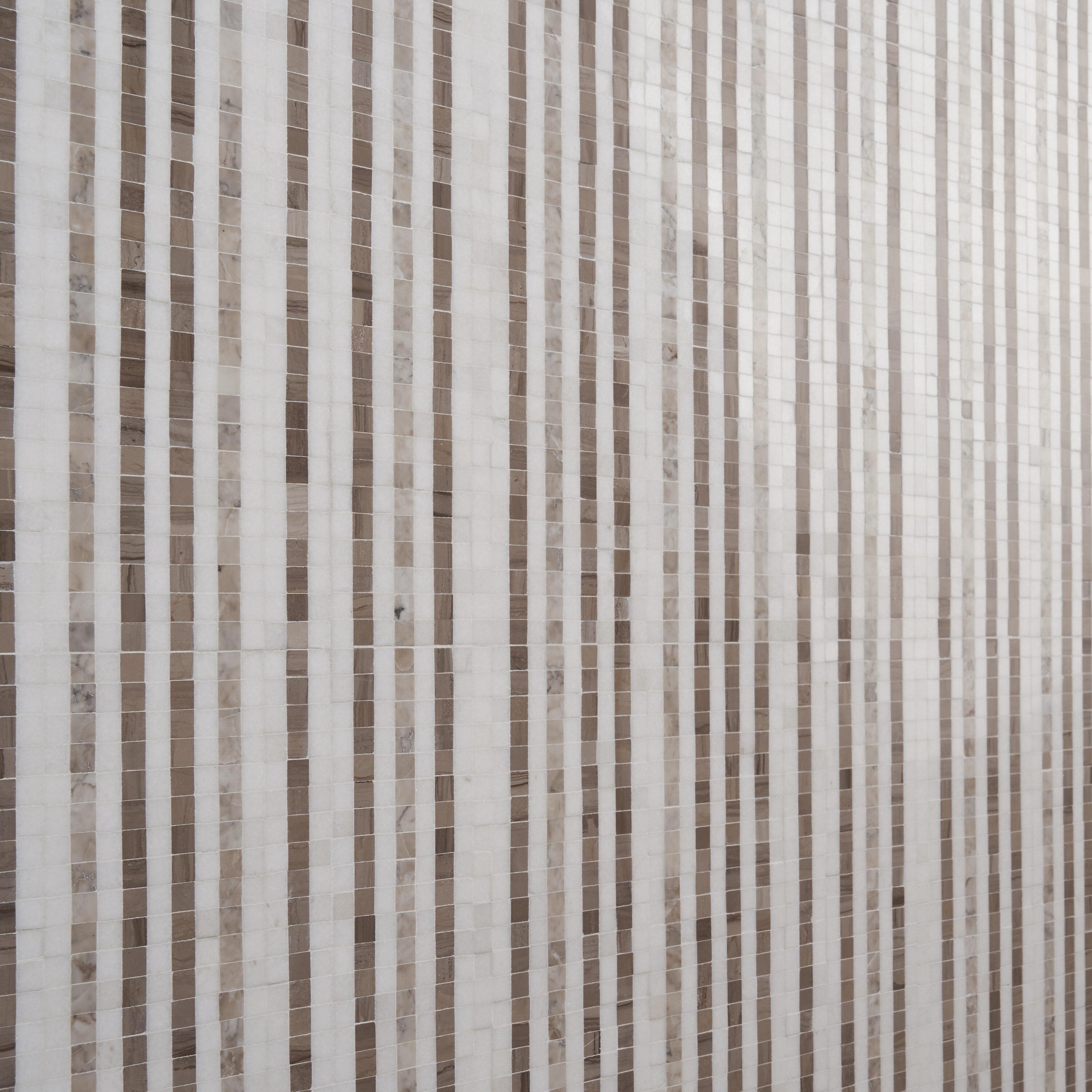 Minute 12" x 12" Marble Grid Wall & Floor Tile