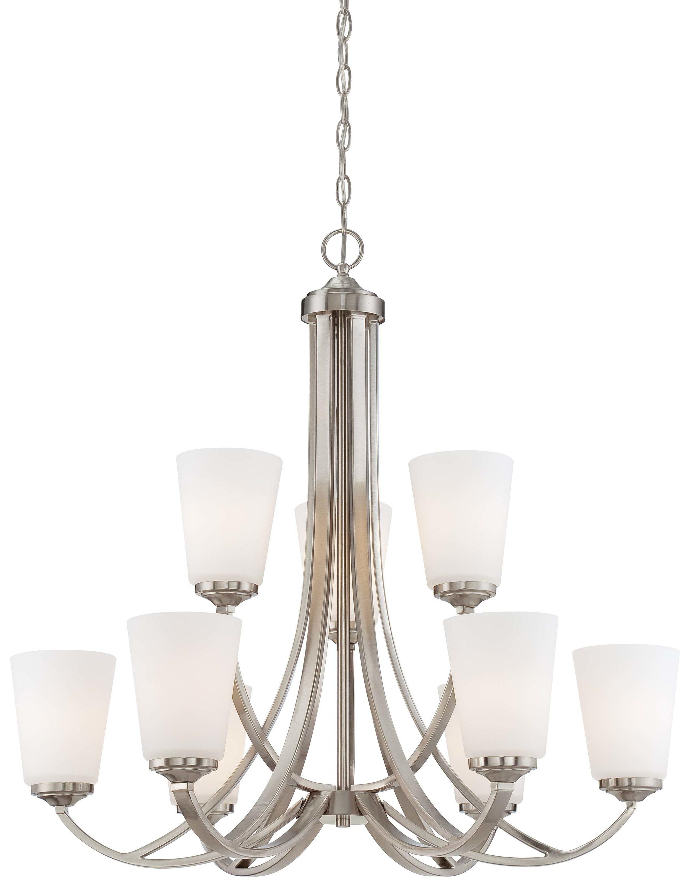 Minka Lavery - Overland Park - Chandelier 9 Light Brushed Nickel in Transitional