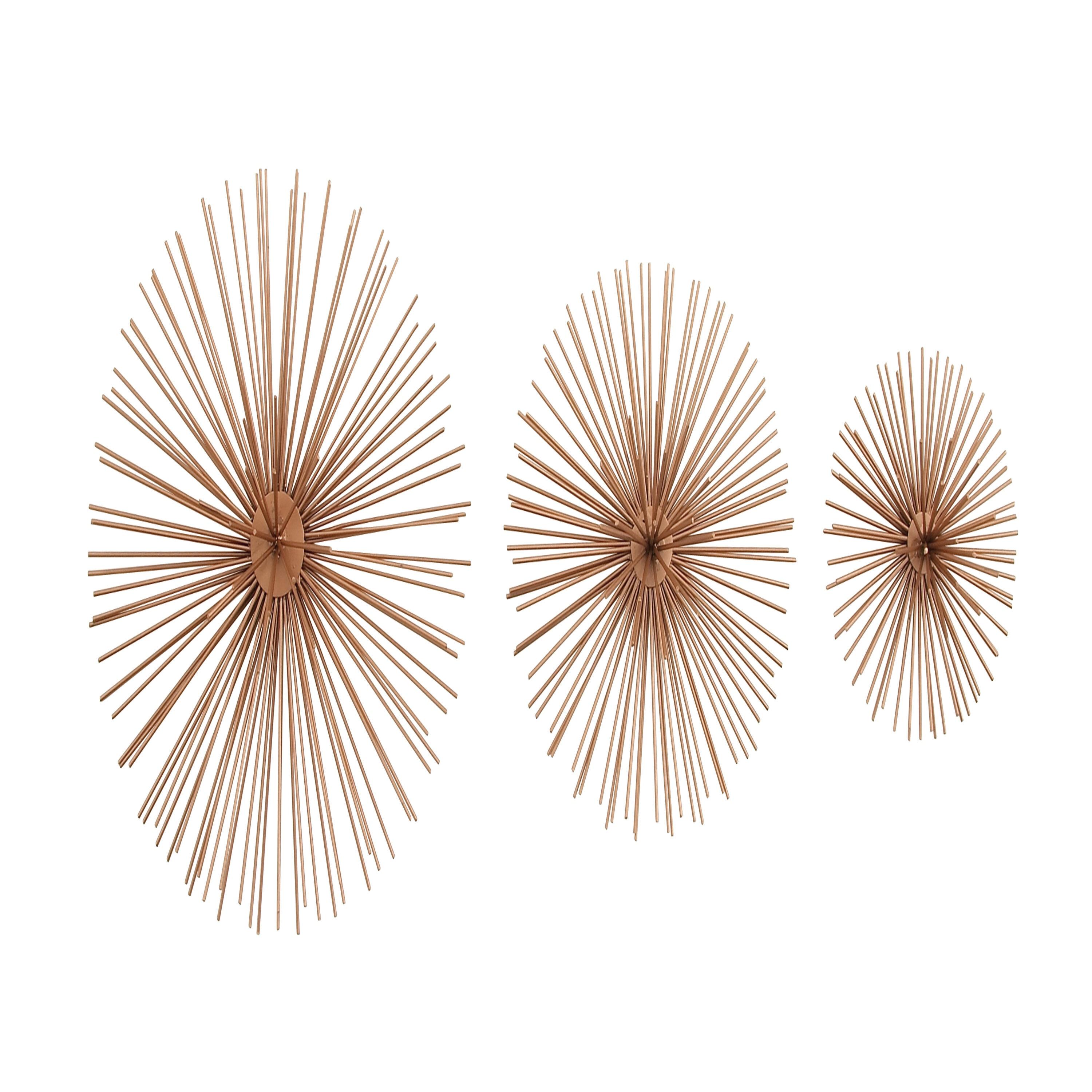 Metal 3D Short Spike Starburst Home Wall Decor