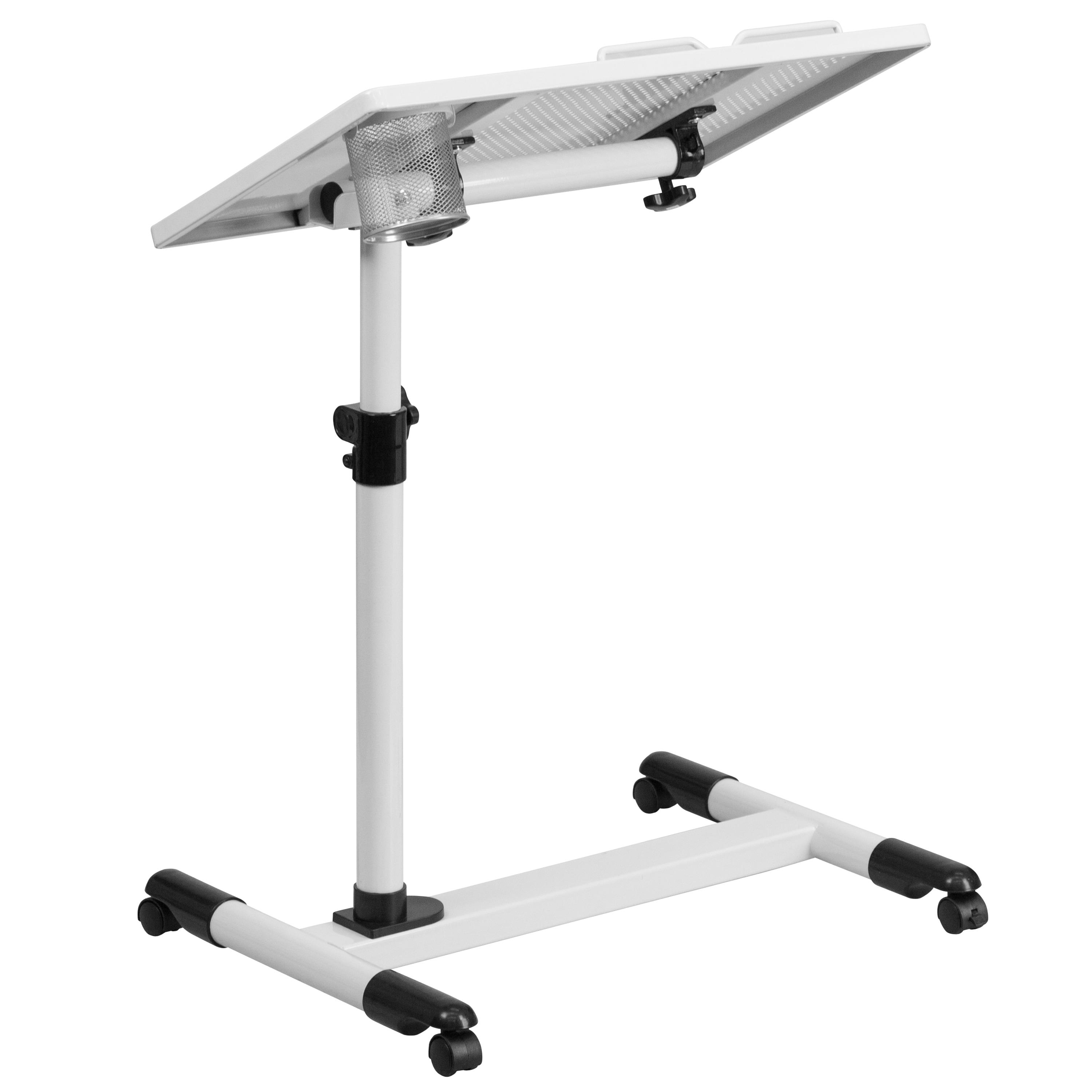 Macon Adjustable Height Steel Mobile Computer Desk