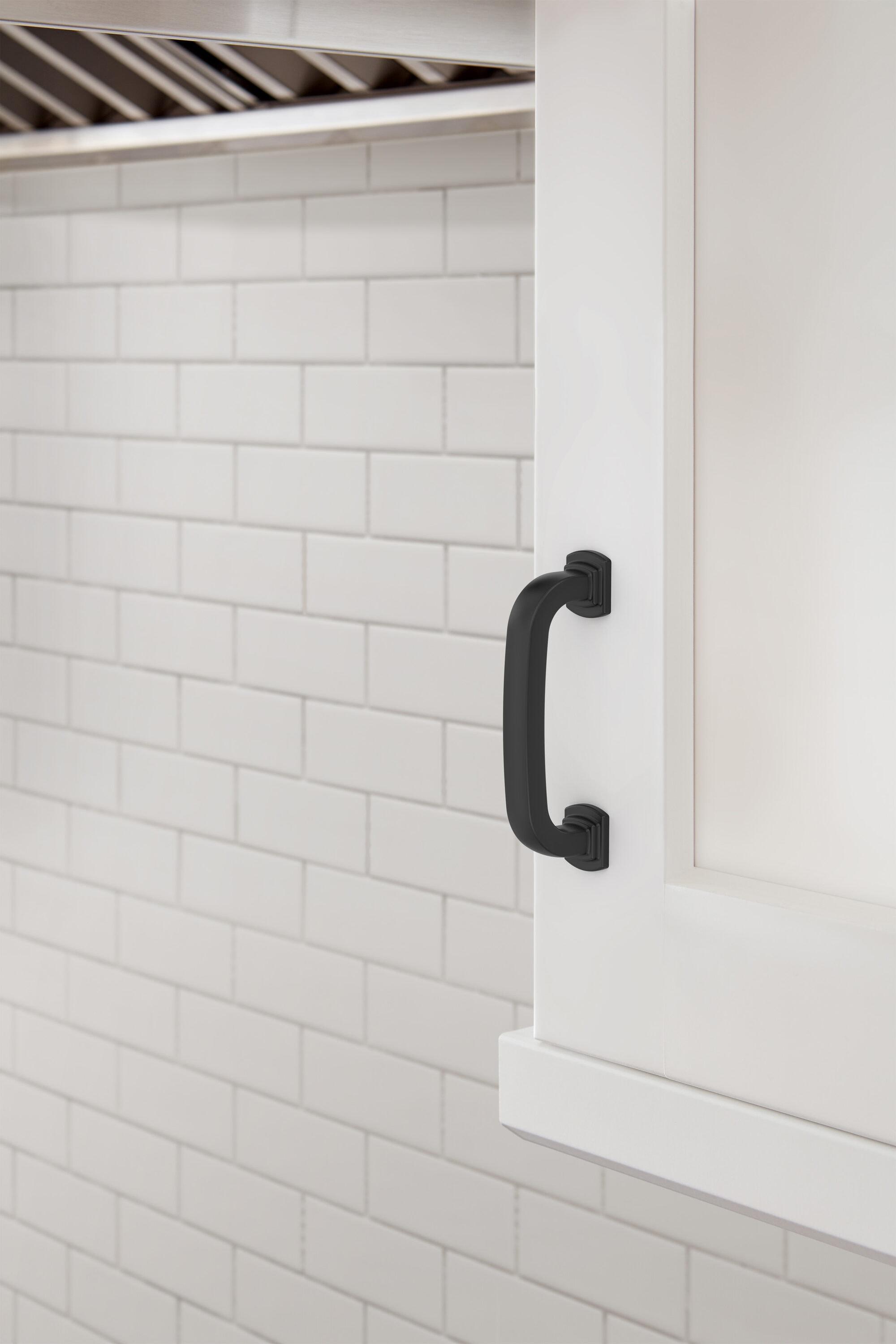 Amerock Surpass 3 inch (76mm) Center-to-Center Matte Black Cabinet Pull