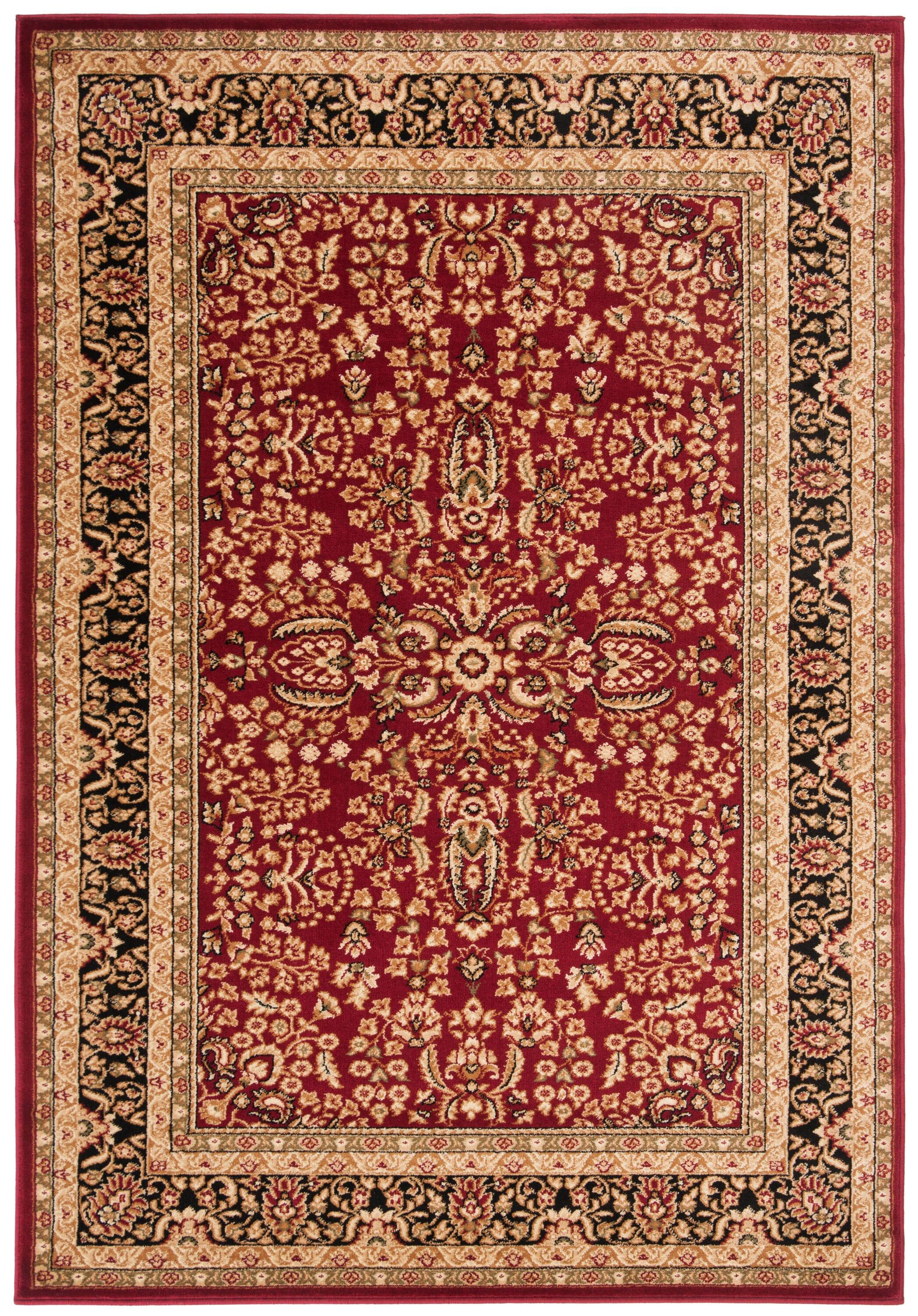 Lyndhurst LNH214 Power Loomed Area Rug - Red/Black - 6'x9' - Safavieh.