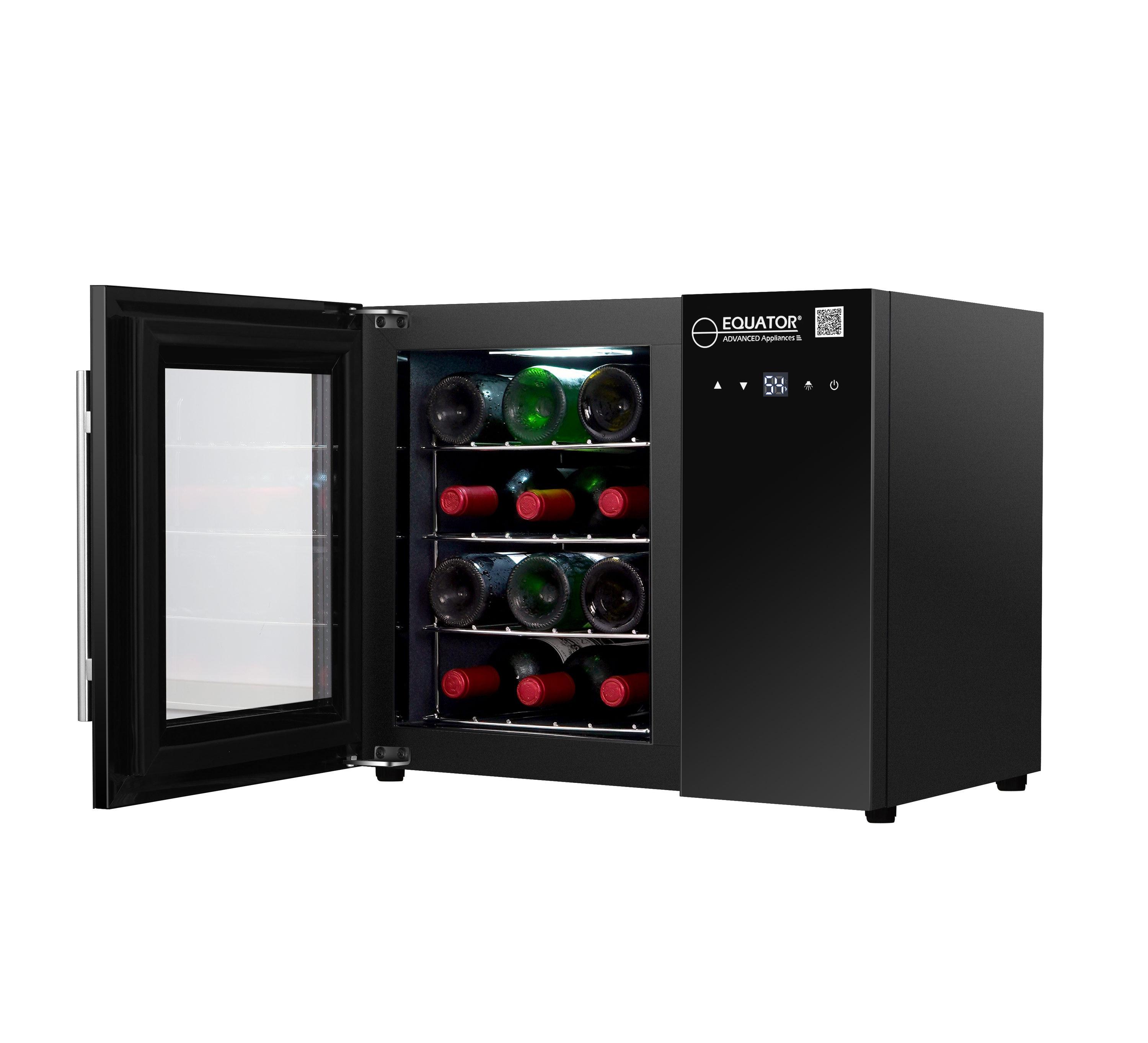 Equator Advanced Appliances 12 Bottles Countertop Wine Refrigerator Black Touch Control 110V