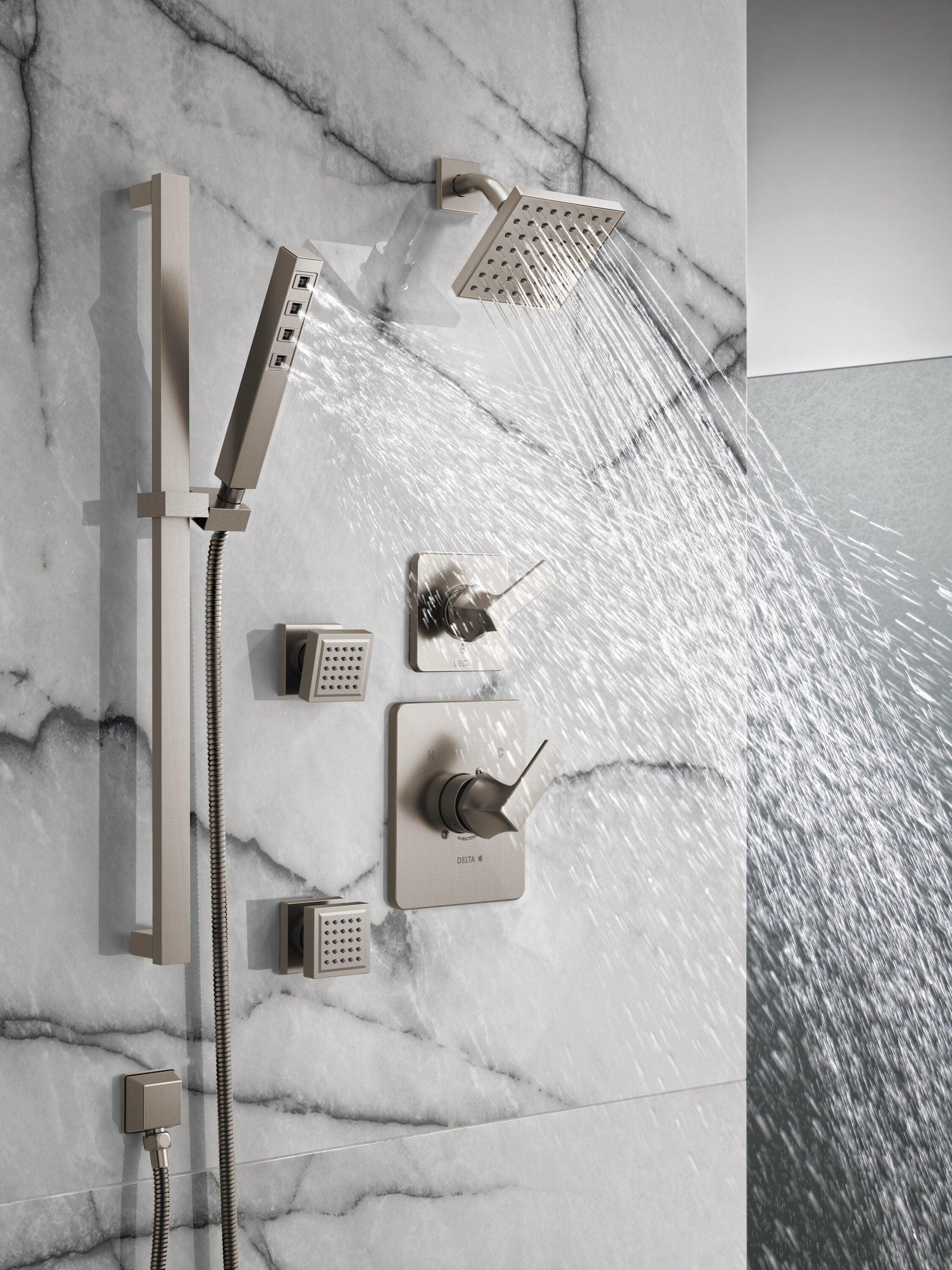 Velum Single-Function Shower Faucet Set, Valve Trim Kit, Shower Head and Handle Set