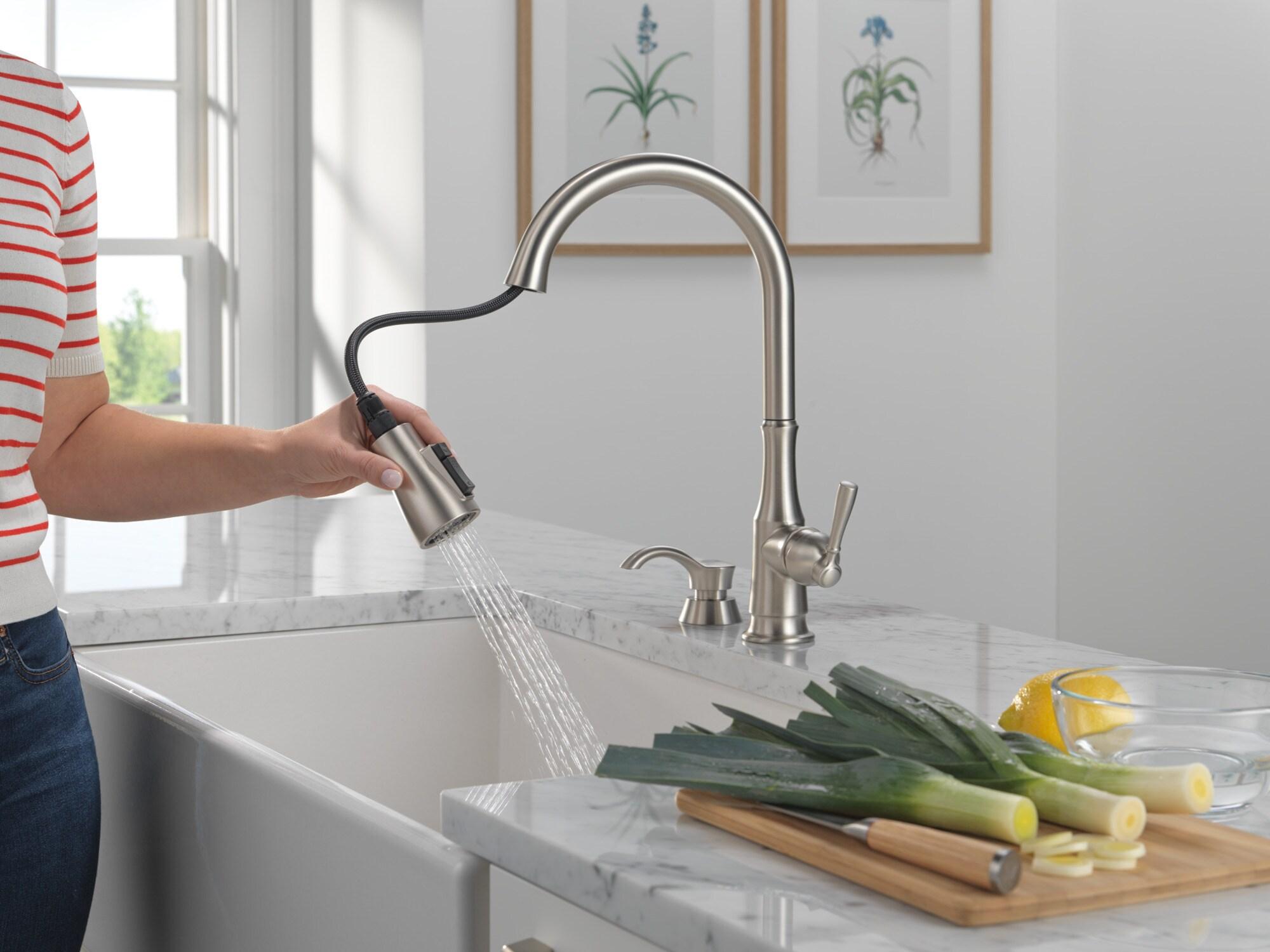 Capertee Pull Down Sprayer Kitchen Sink Faucet with Matching Soap Dispenser