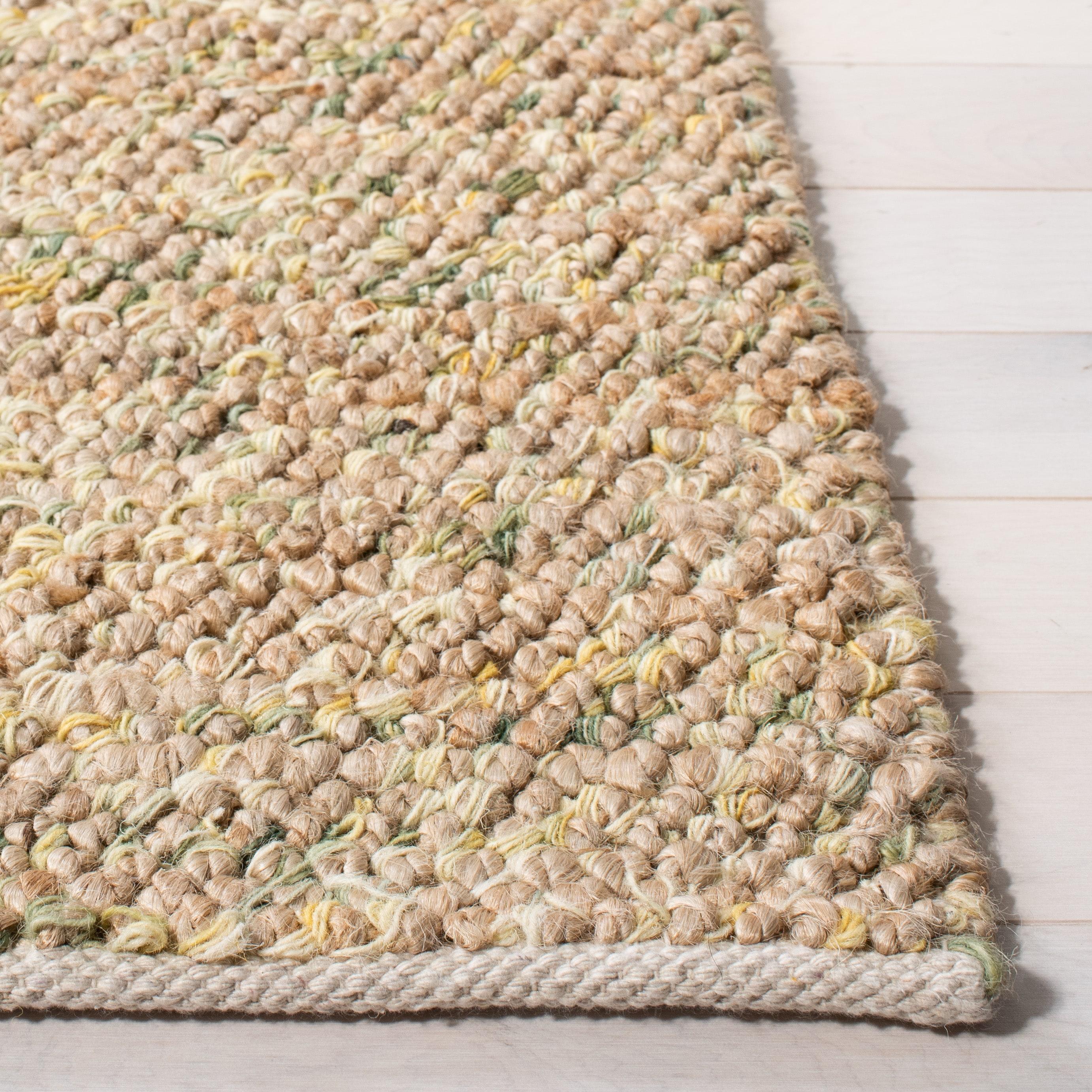 SAFAVIEH Bohemian Martha Solid Area Rug, Natural/Green, 8' x 10'