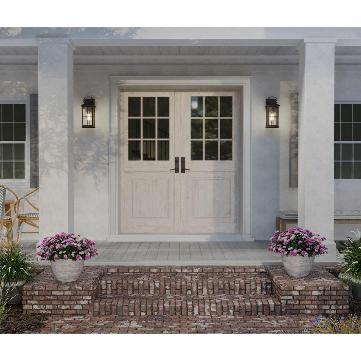 Progress Lighting Williamston 1-Light Antique Bronze Outdoor Wall Lantern with Clear Glass Shade