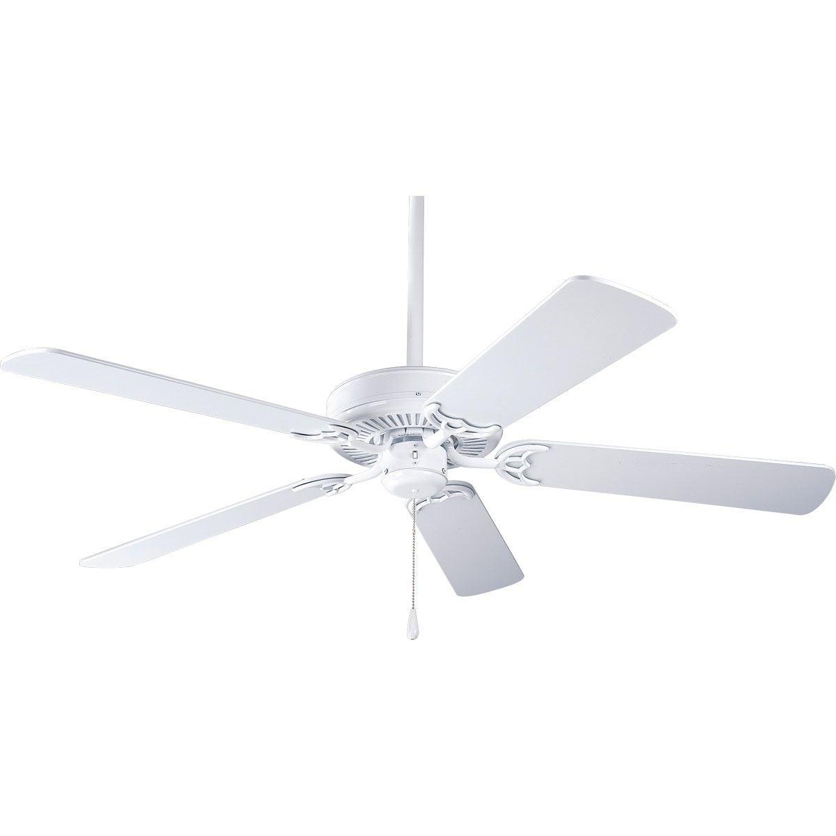 P2501-30-Progress Lighting-AirPro - Wide - Ceiling Fan in Transitional style - 52 Inches wide by 13.5 Inches high-White/Washed Oak Finish