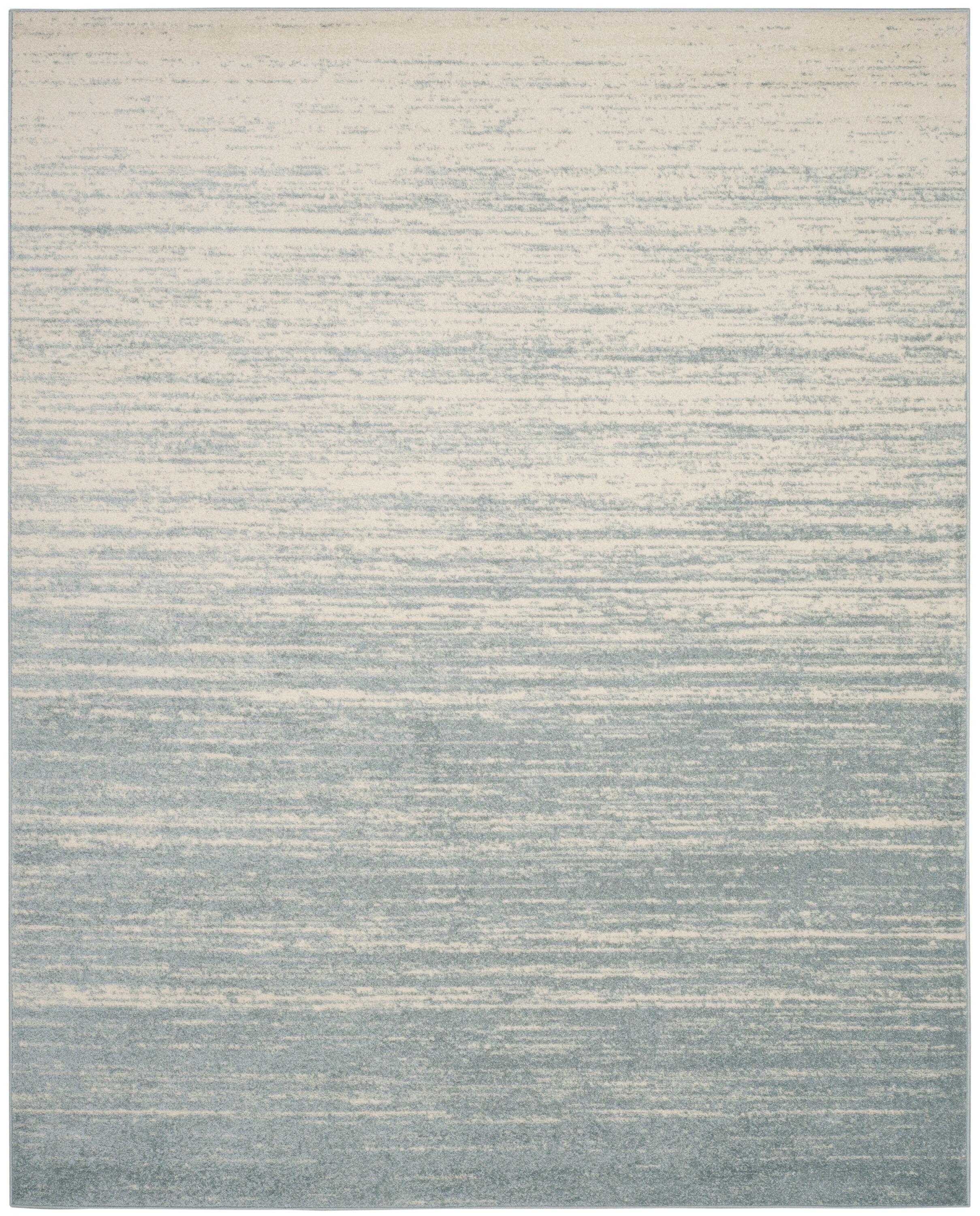 SAFAVIEH Adirondack Esmond Striped Area Rug, Slate/Cream, 10' x 14'