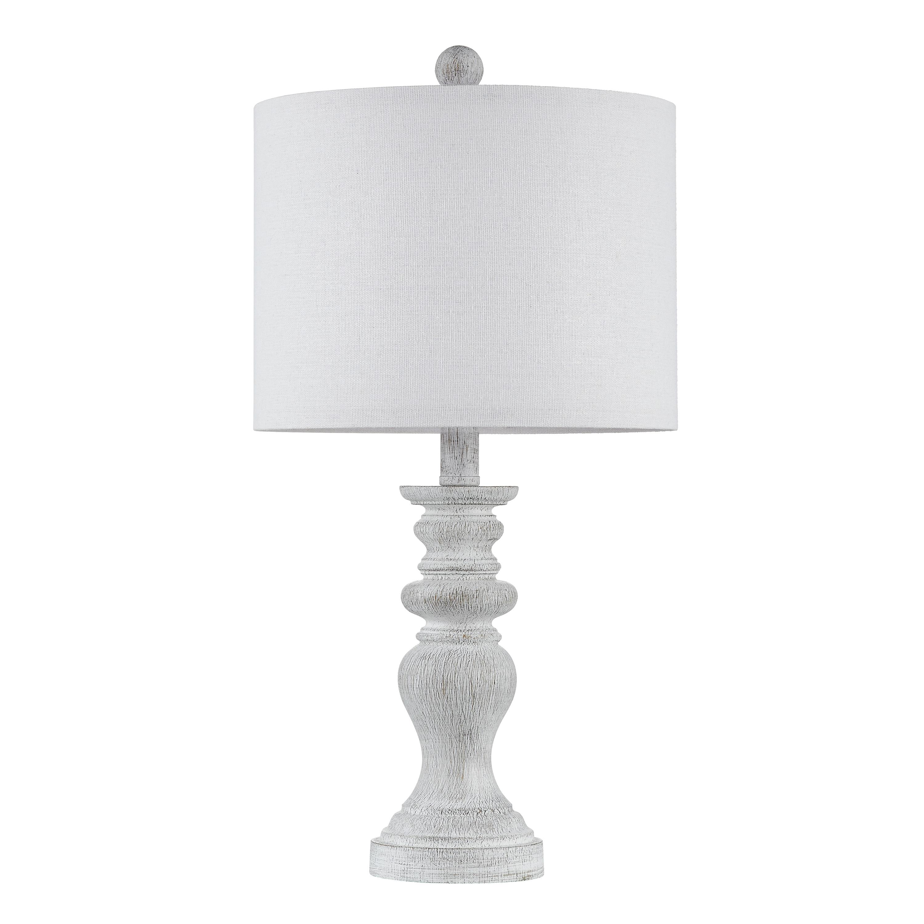 Kawoti  21.75" Farmhouse Table Lamp Set with Fabric Shade(Set of 2) - 11" W x 21.75" H