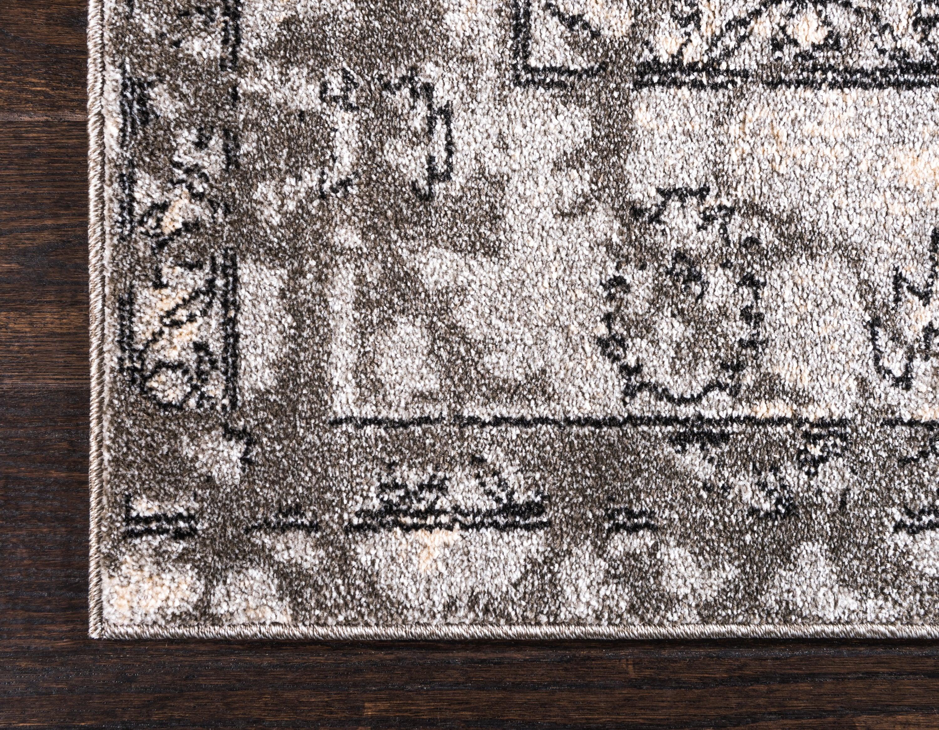 Unique Loom 6' 1 x 9' 0 Gray La Jolla Vintage Area Rug