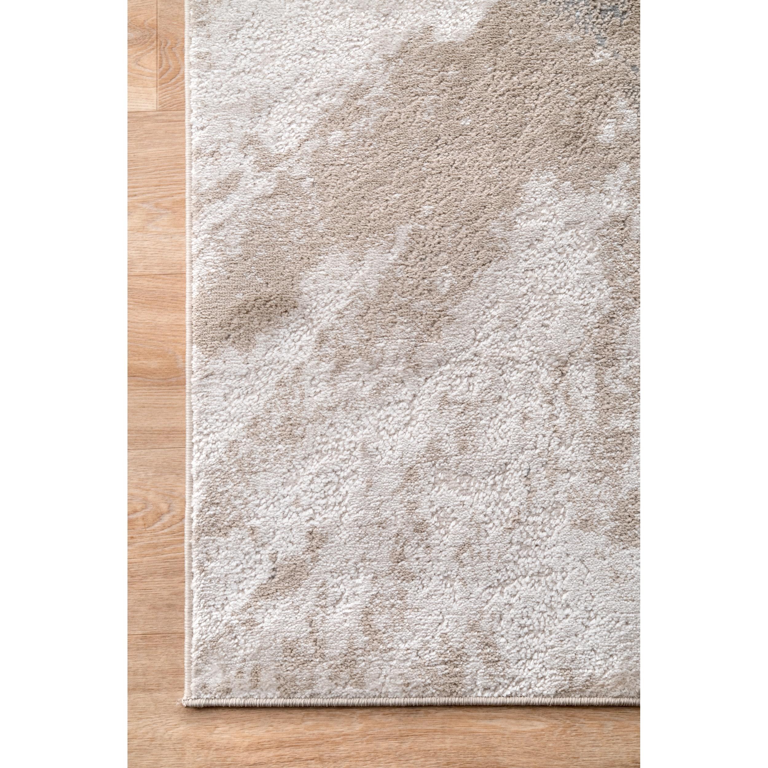 Nuloom Cyn Abstract 8 Square Indoor Area Rug for Living Room Bedroom Dining Room Kitchen, Beige/Ivory