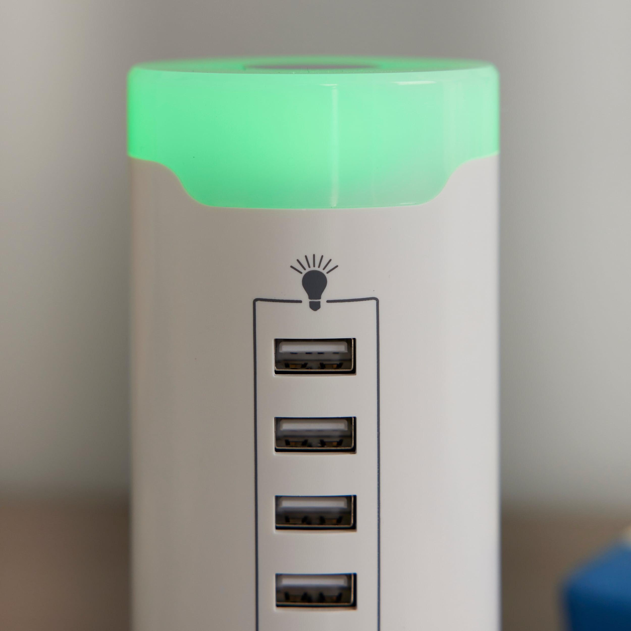 LINSAY SMART LED LAMP TOUCH with 6 USB Charging Station Multi color LED dimmeable