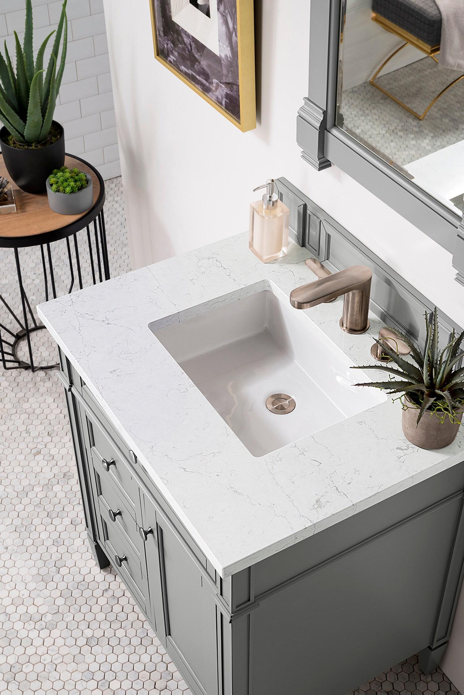 Urban Gray Plywood Single Vanity with Backsplash