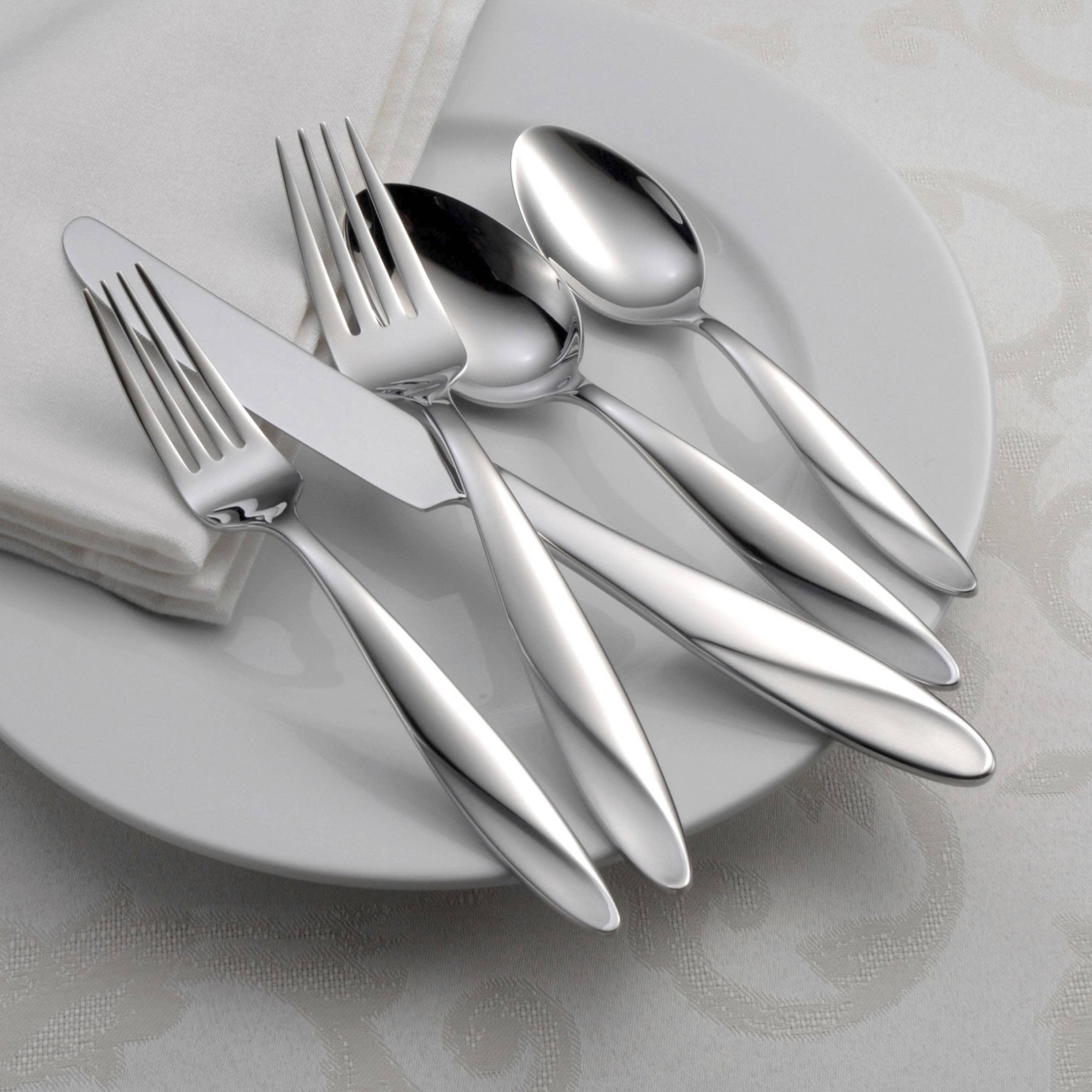 Oneida Simmer 65-Piece Mirror Stainless Steel Flatware Set (Service for 12)