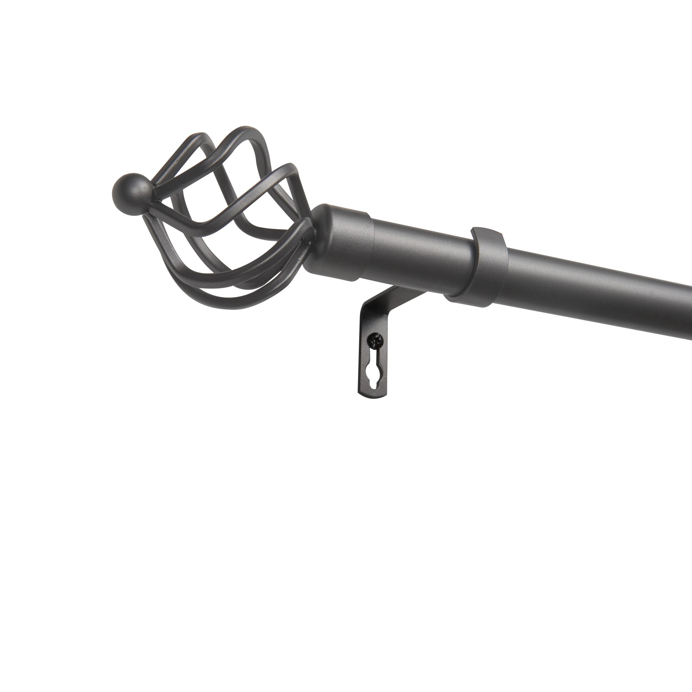 Exclusive Home Exclusive Home Torch Curtain Rod and Coordinating Finial Set, Adjustable