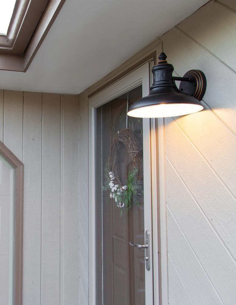 Design House 516732 Monterey Industrial Modern 1-Light Indoor/Outdoor Wall Mount with Metal Shade for Porch Entryway Barn, Oil Rubbed Bronze