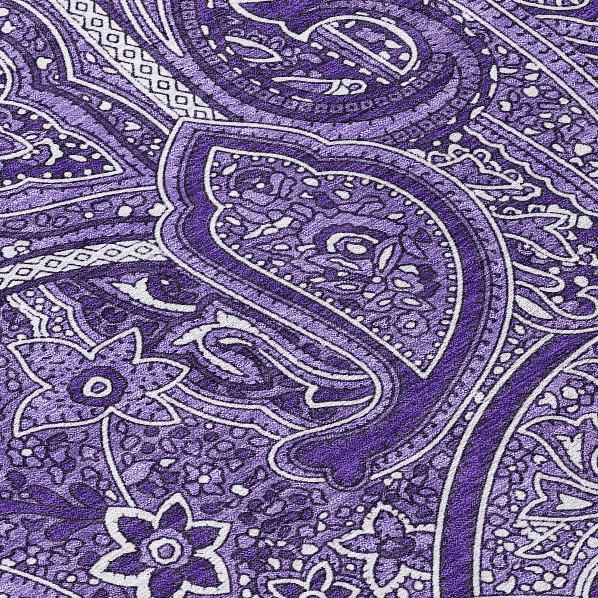 Chantille Purple Paisley 8' x 10' Indoor Outdoor Area Rug